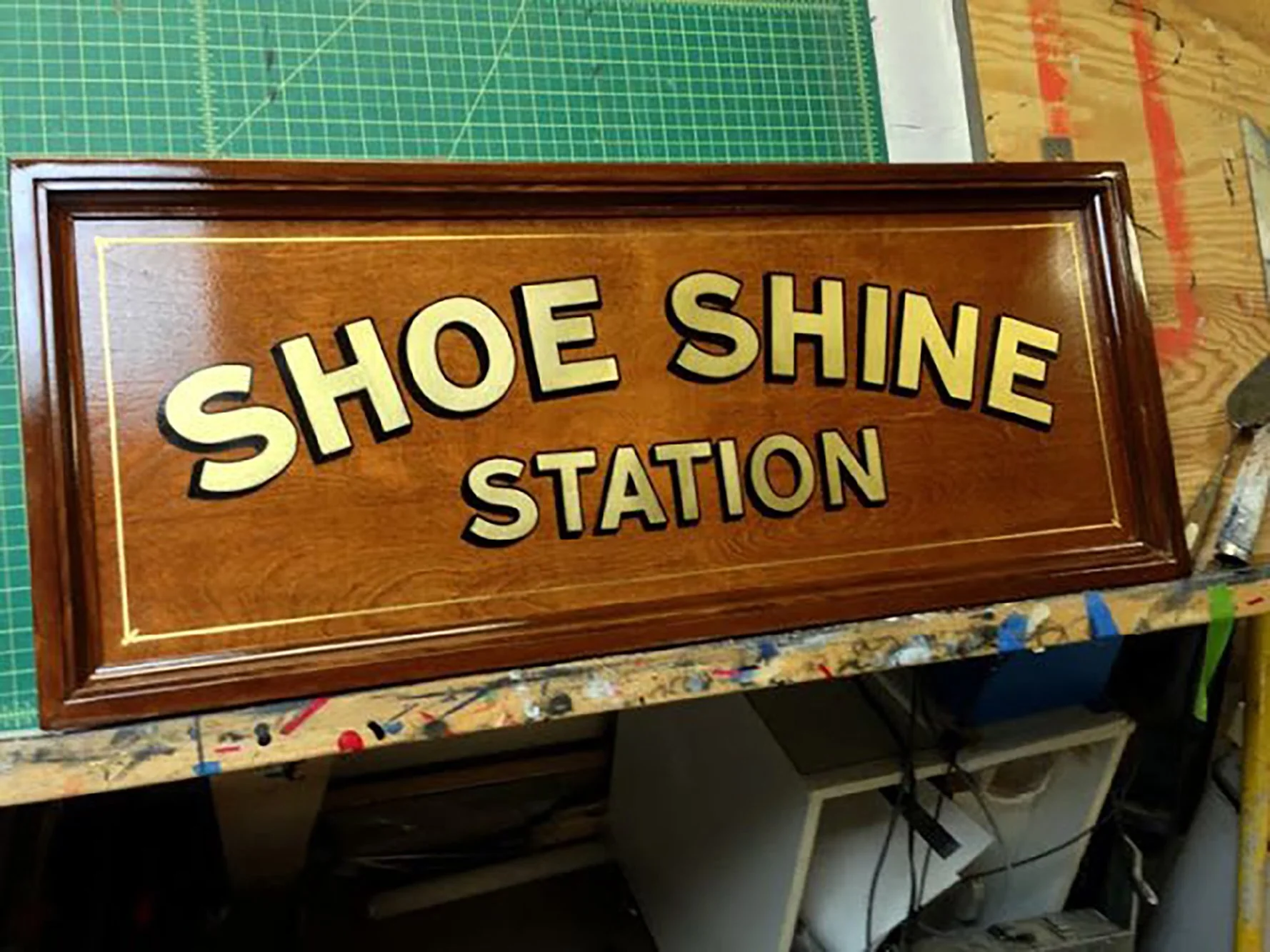Traditional Shoe Shine Plaquard