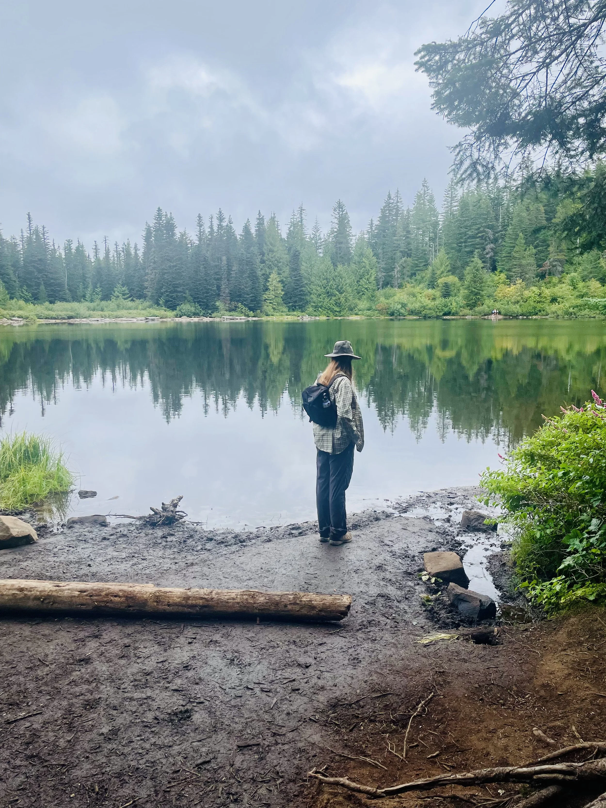 Max hiking at Mirror Lake in Oregon Summer 2025