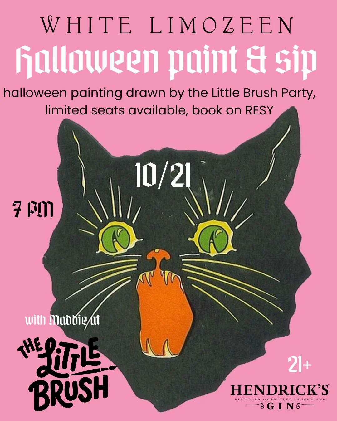 paint and sip, halloween, white limozeen, free, event