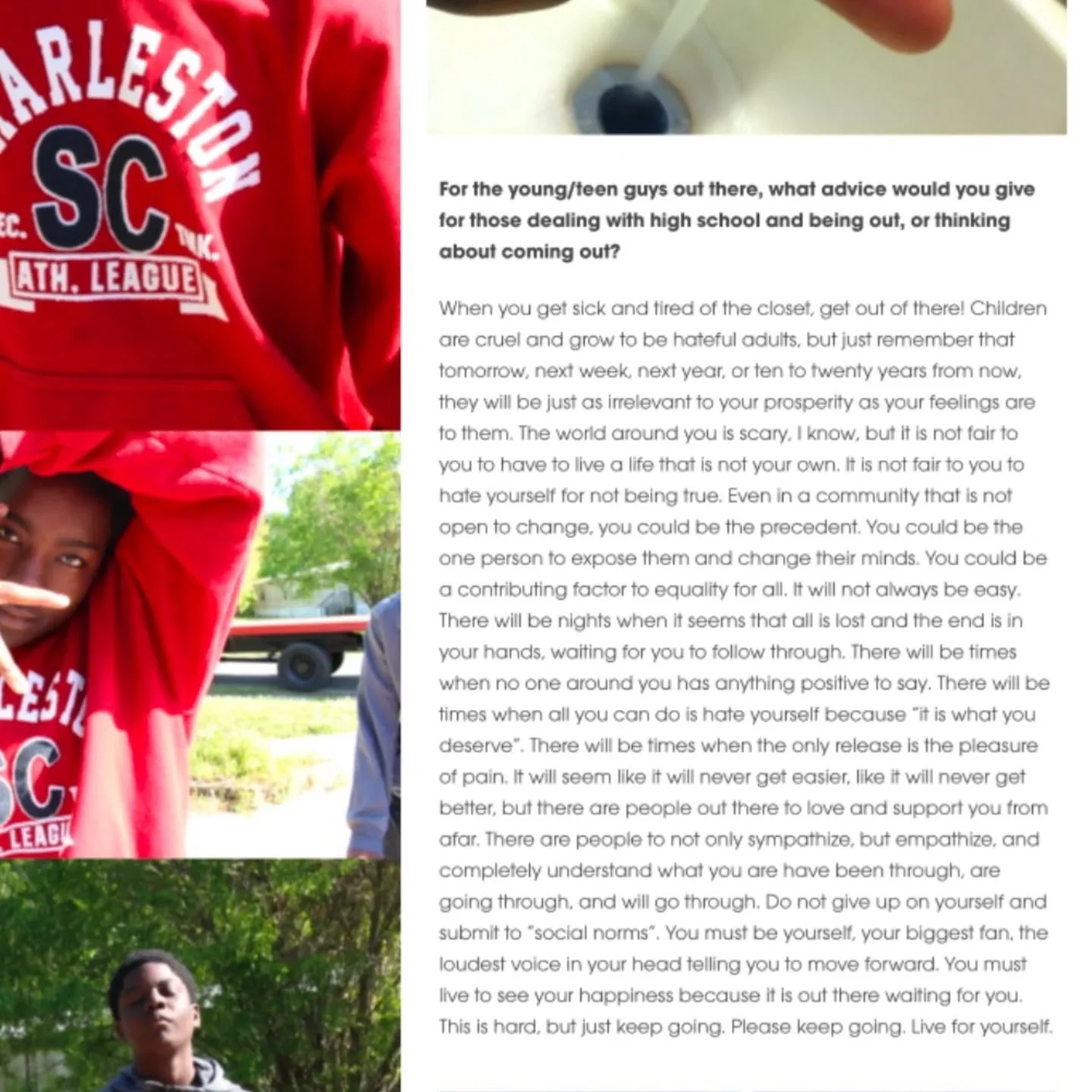 In the aftermath of Trans Day of Visibility, offering advice written by one of our film's protagonists, real person and forever activist, Blake Brockington. Here, he offers advice on his Tumblr to other young trans guys who are navigating coming out.