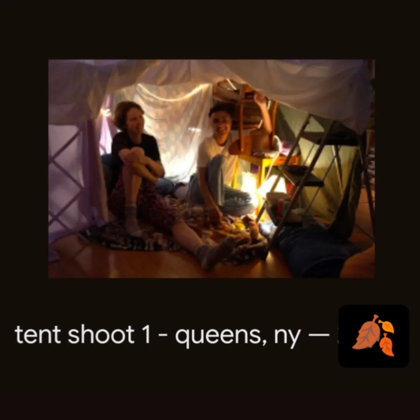 Sweet bts photo from our tent shoot for the algo and let you know TWO THINGS. 1. We are indeed going to be building a fort for tomorrow's screening if you're looking for a cozy place to be before or after watching &hearts;️ and TWO, we will have part