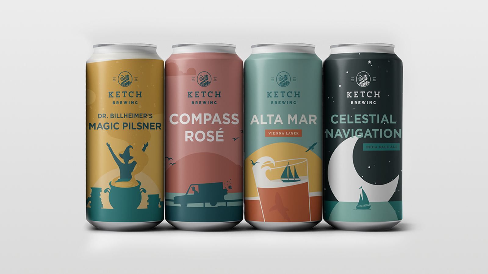 image of all Ketch cans next to each other