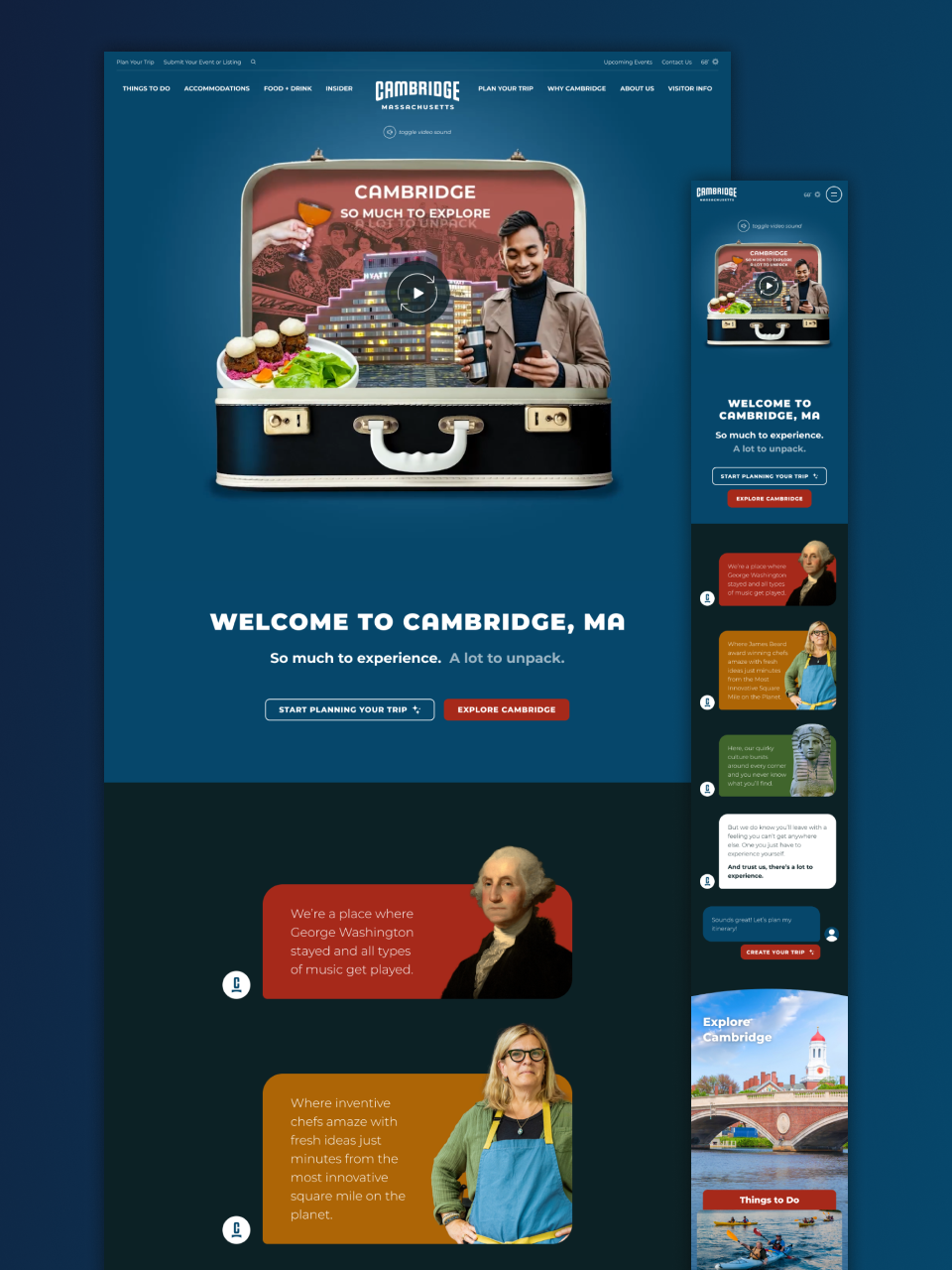 image of cot homepage on desktop and mobile