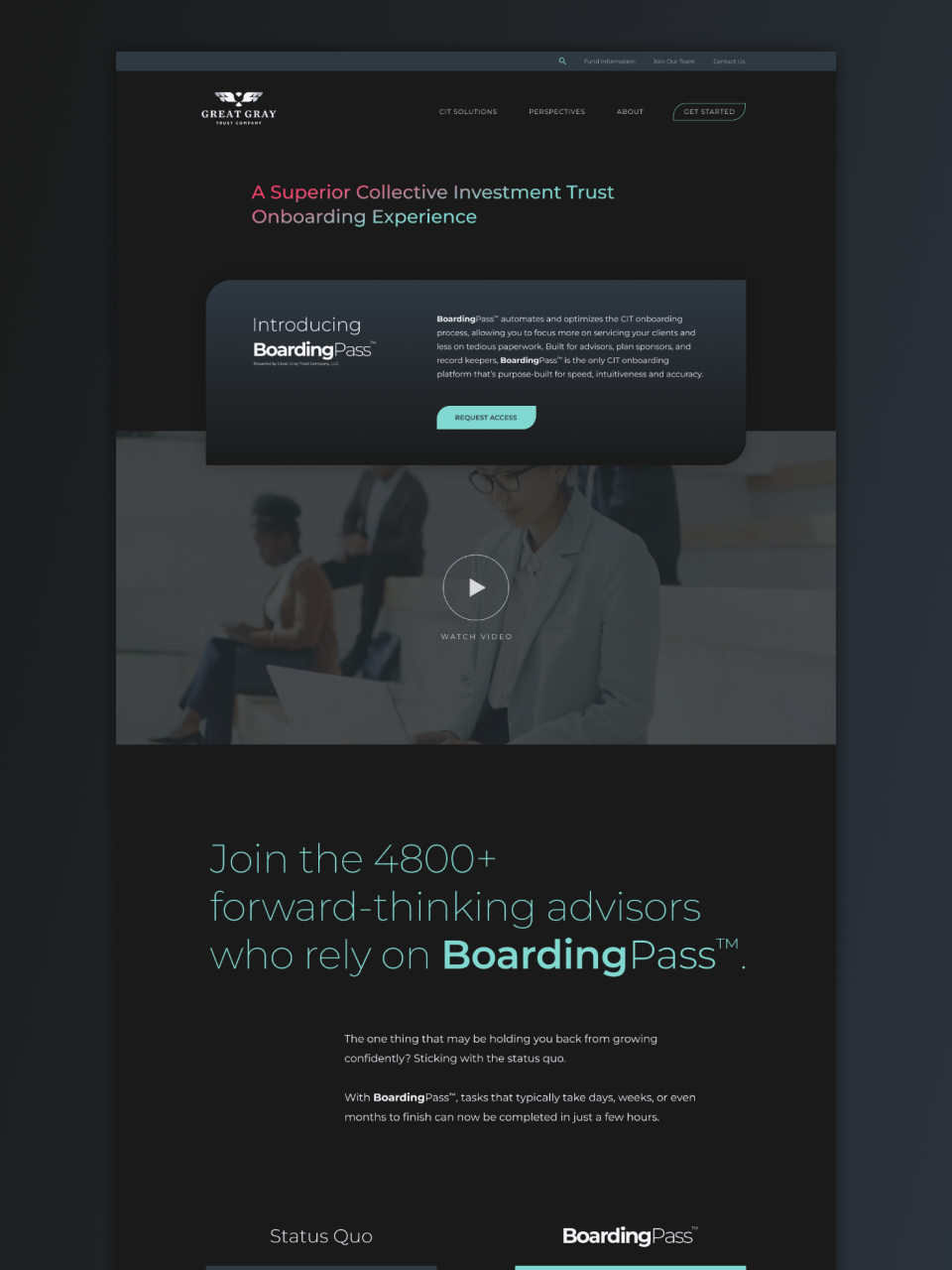 great gray trust boarding pass page