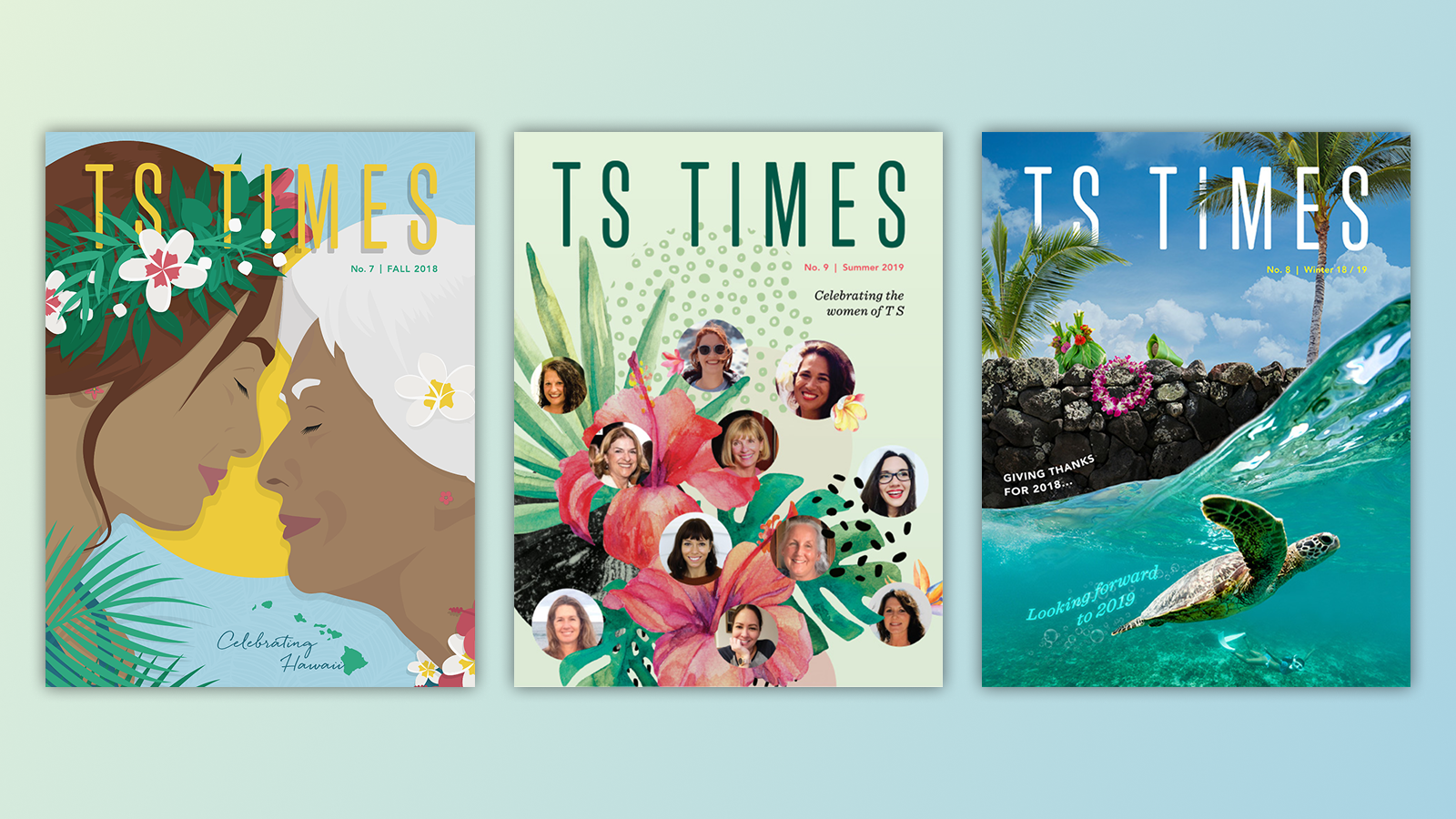 image of all T S Times magazine covers side-by-side