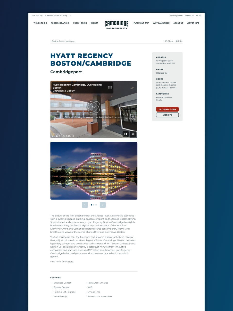 image of cot business listing page