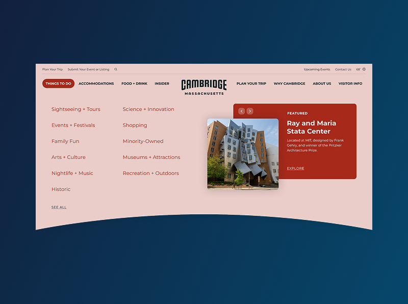 image of cot mega menu