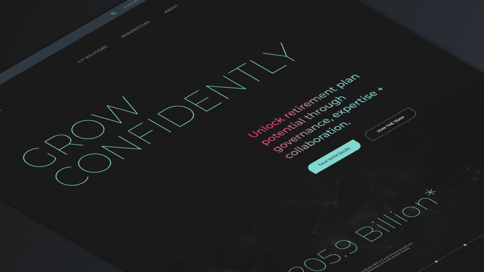 isometric image of great gray trust homepage