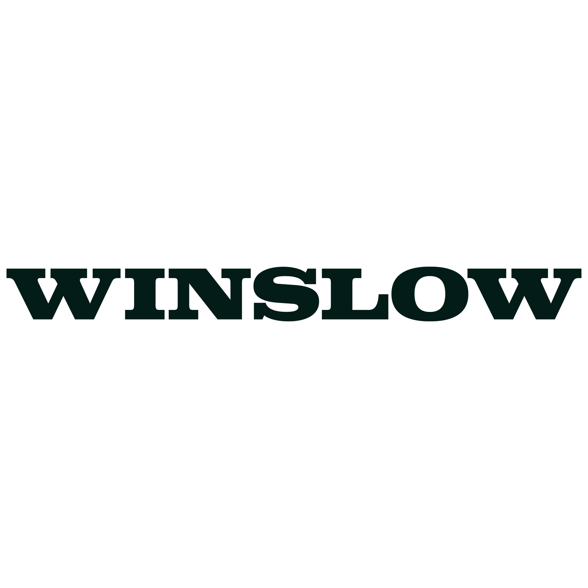 Black logo with the words 'THE WINSLow' in large bold letters, with 'THE' above 'WINSLow' and 'WINSLow' in uppercase.
