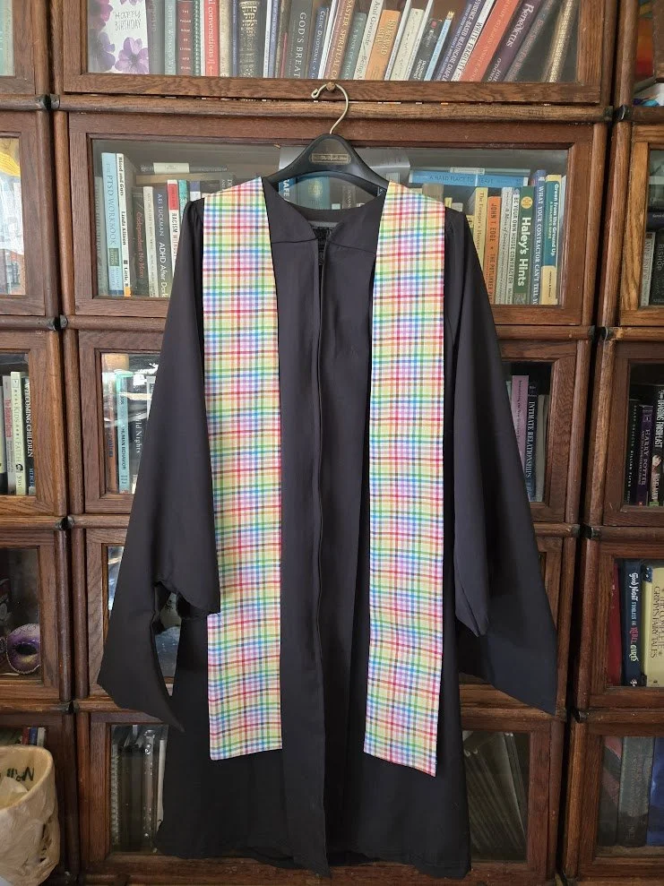 Breakaway safety stole for chaplain, Clergy breakaway safety stole with release, Interfaith chaplain wearing breakaway safety stole