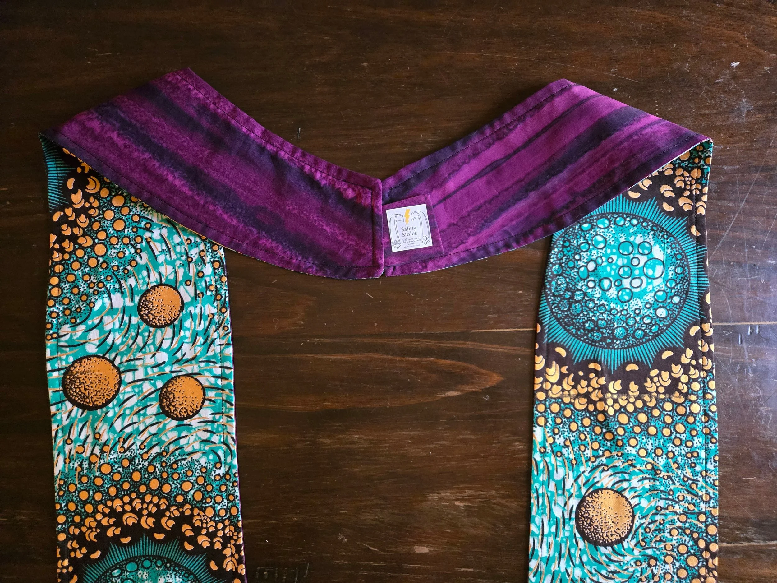 Reversible Safety Stole; Custom Print + Custom Print