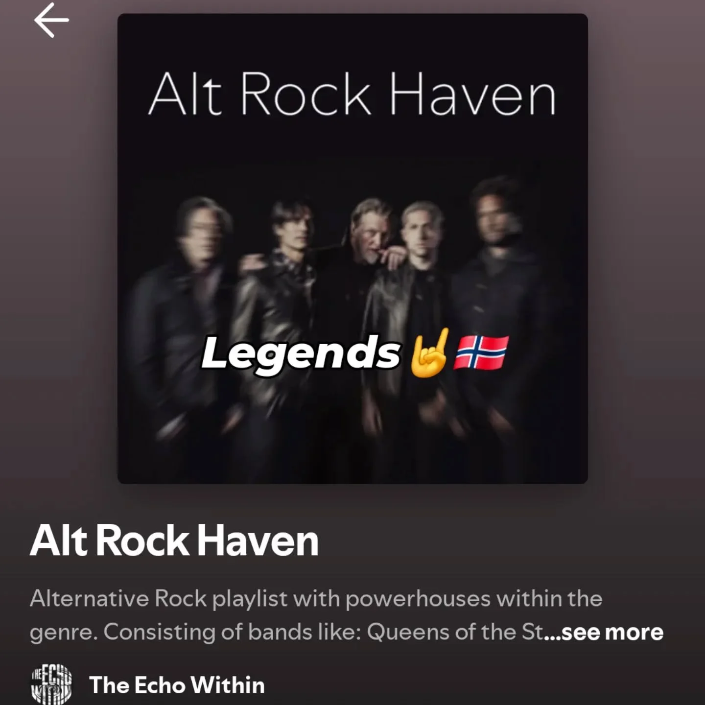 Massive thanks to @the.echo.within for adding our song Vitamins to their awesome playlist. Go check it, give it a spin and a follow, and go check out their awesome tunes 🤘🏴󠁧󠁢󠁳󠁣󠁴󠁿🇳🇴

#spotify #playlist #AltRock #rock #legends