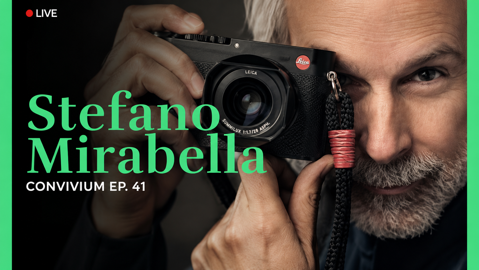 Fotogramma dell’intervista “Il potere della fotografia del quotidiano — Stefano Mirabella a Convivium”