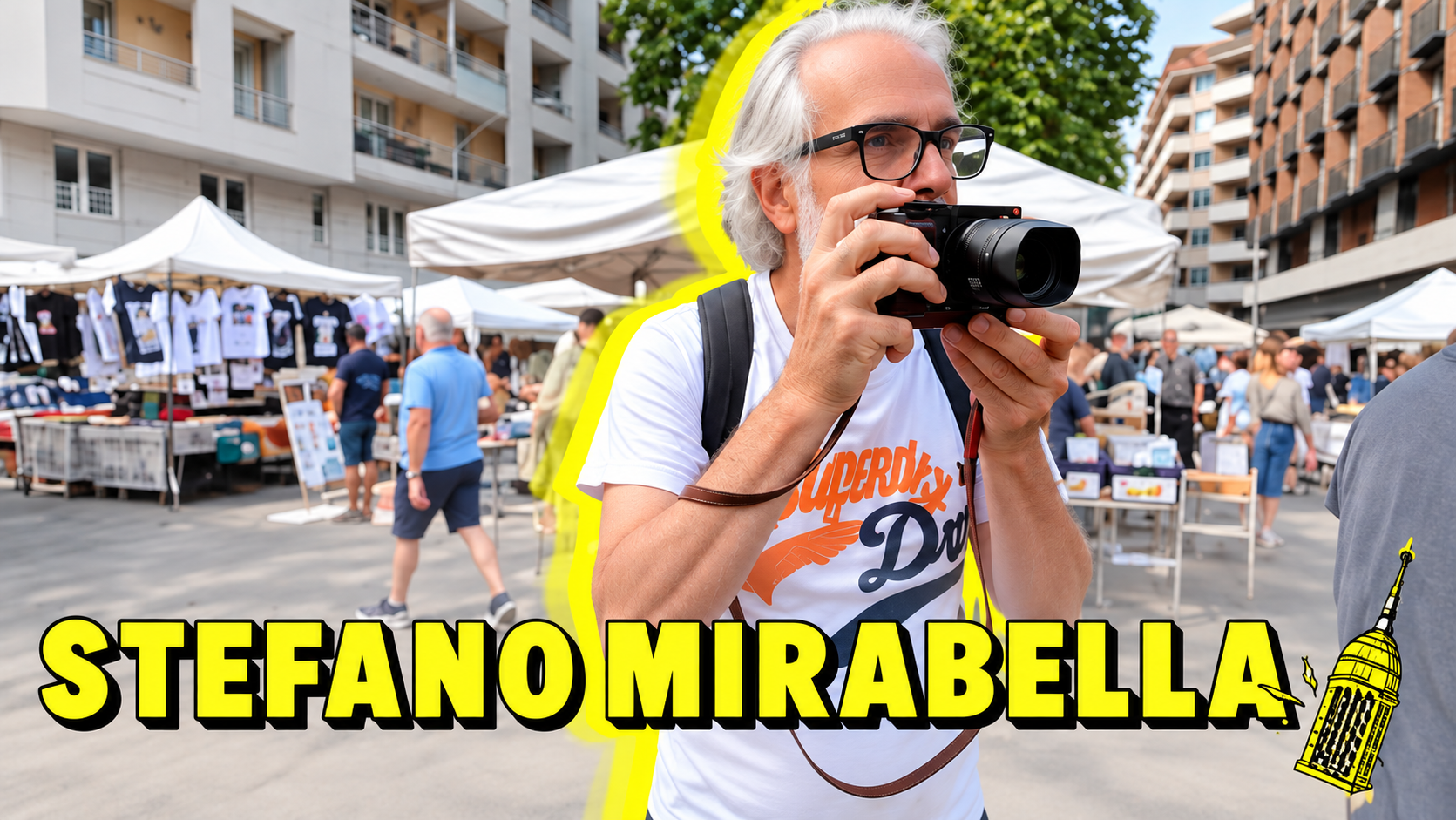 Fotogramma del video “Approach Over Equipment — Walkie Talkie with Stefano Mirabella in Rome”, girato a Porta Portese