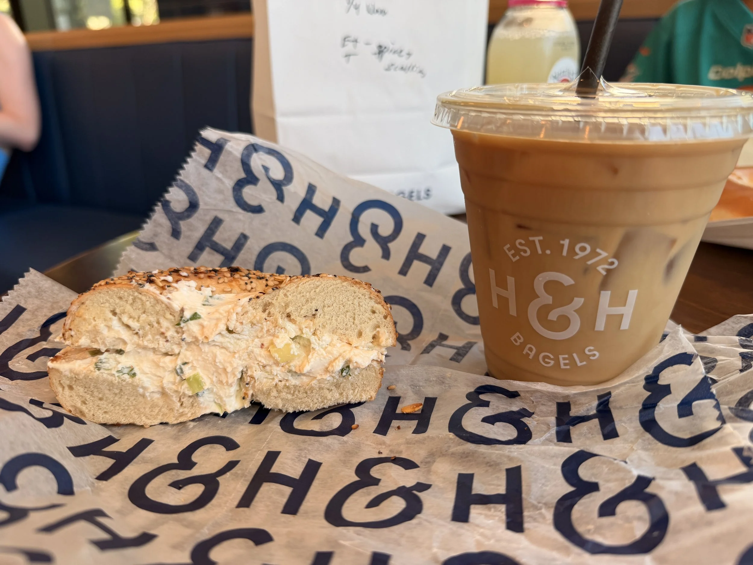 H&amp;H Bagels: Everything Bagel with Spicy Scallion Cream Cheese