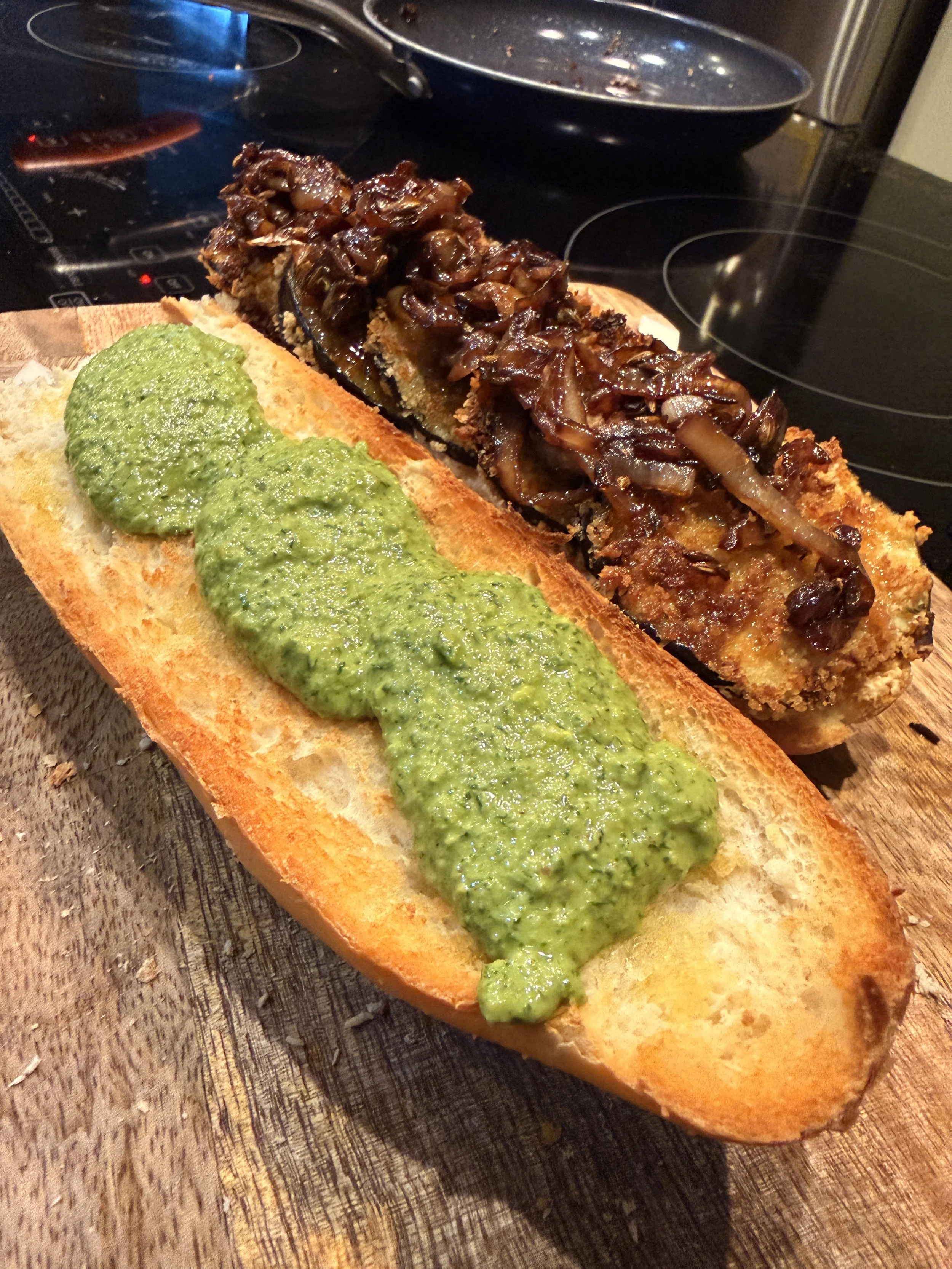 The Ultimate Roasted Eggplant &amp; Zucchini Ciabatta Sandwich