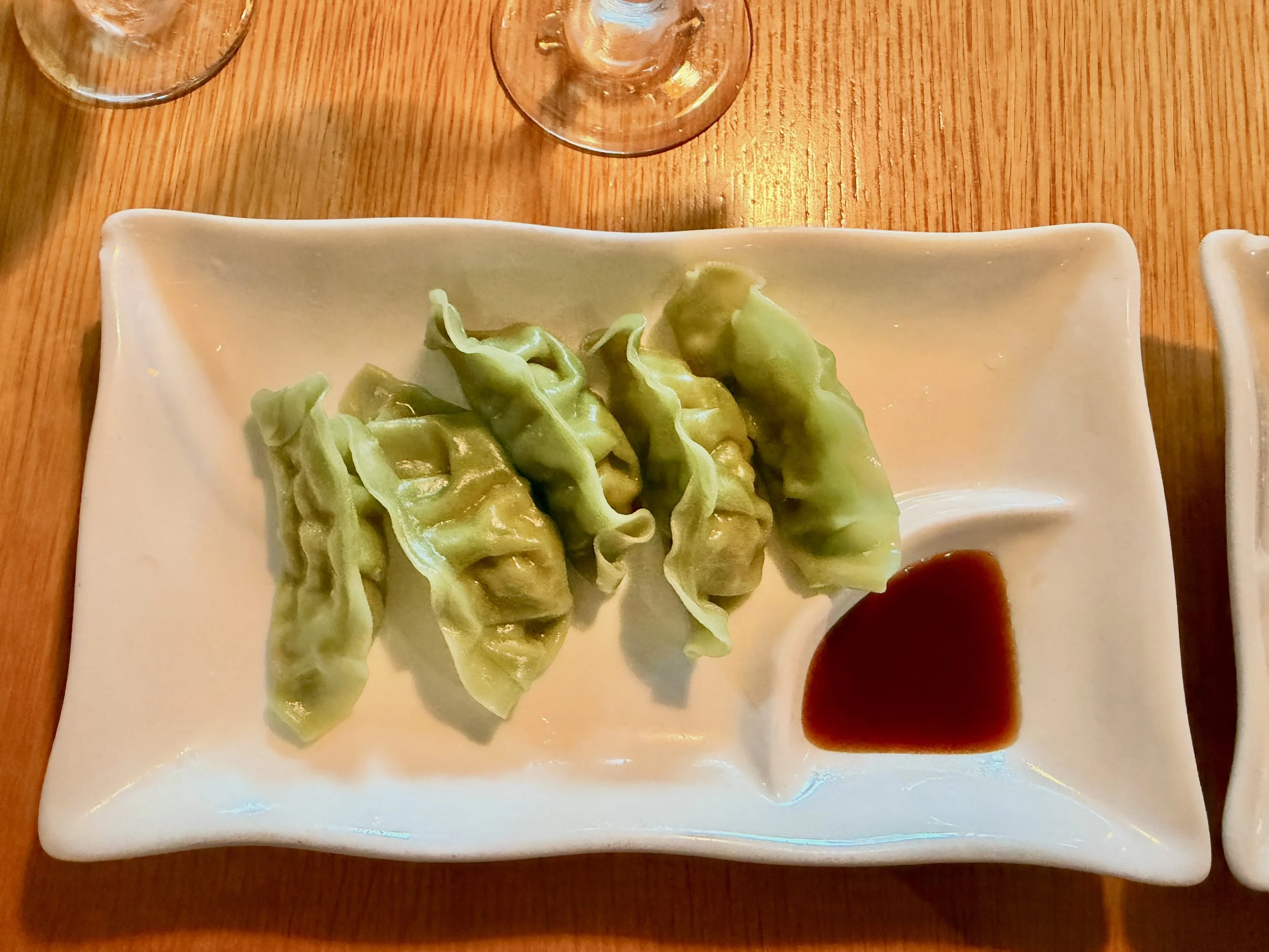 Kabuki Sushi Thai: Veggie Dumplings, Spicy Edamame and Vegetable Sushi