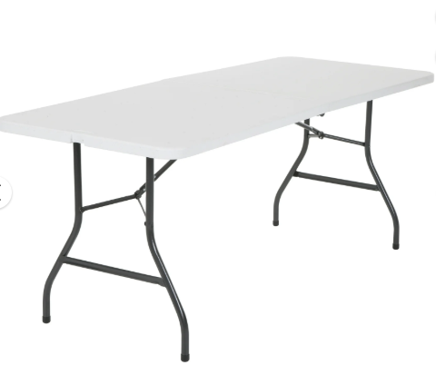 6ft White Banquet Table - $15