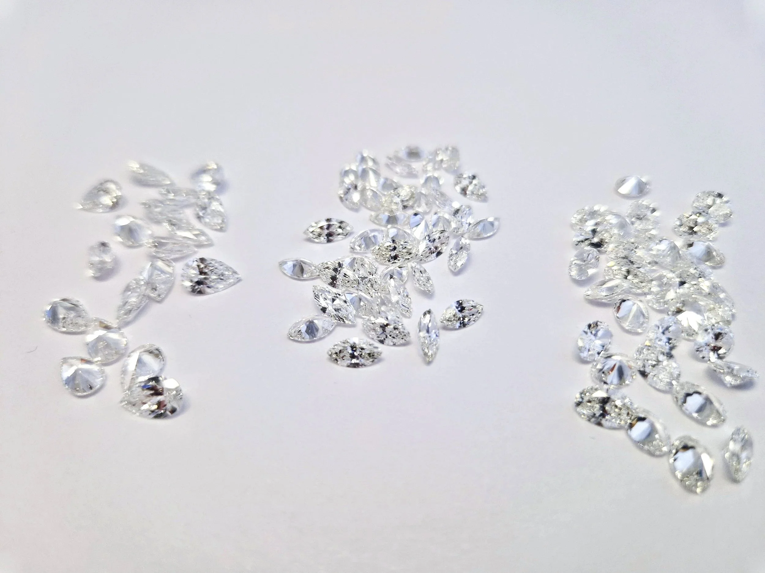 fancy shape natural diamonds parcels