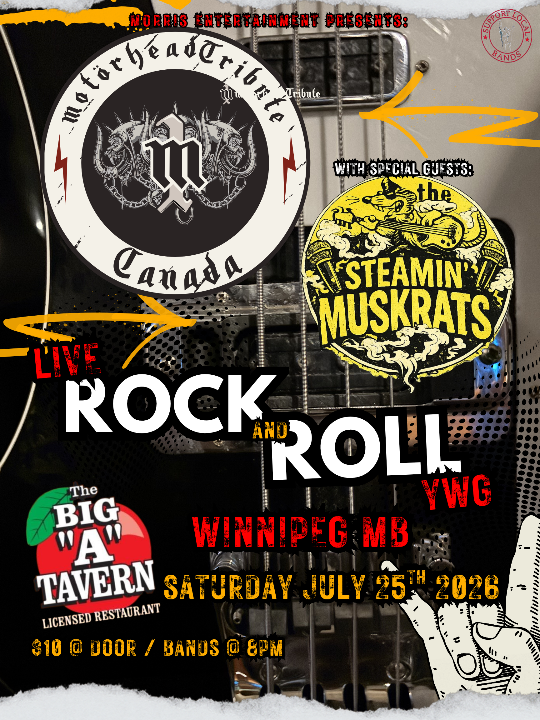 M1 Motörhead Tribute live in Winnipeg with special guests The Steamin' Muskrats!