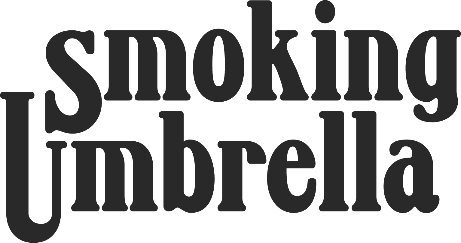 Bold black text reading 'Smoking Umbrella'