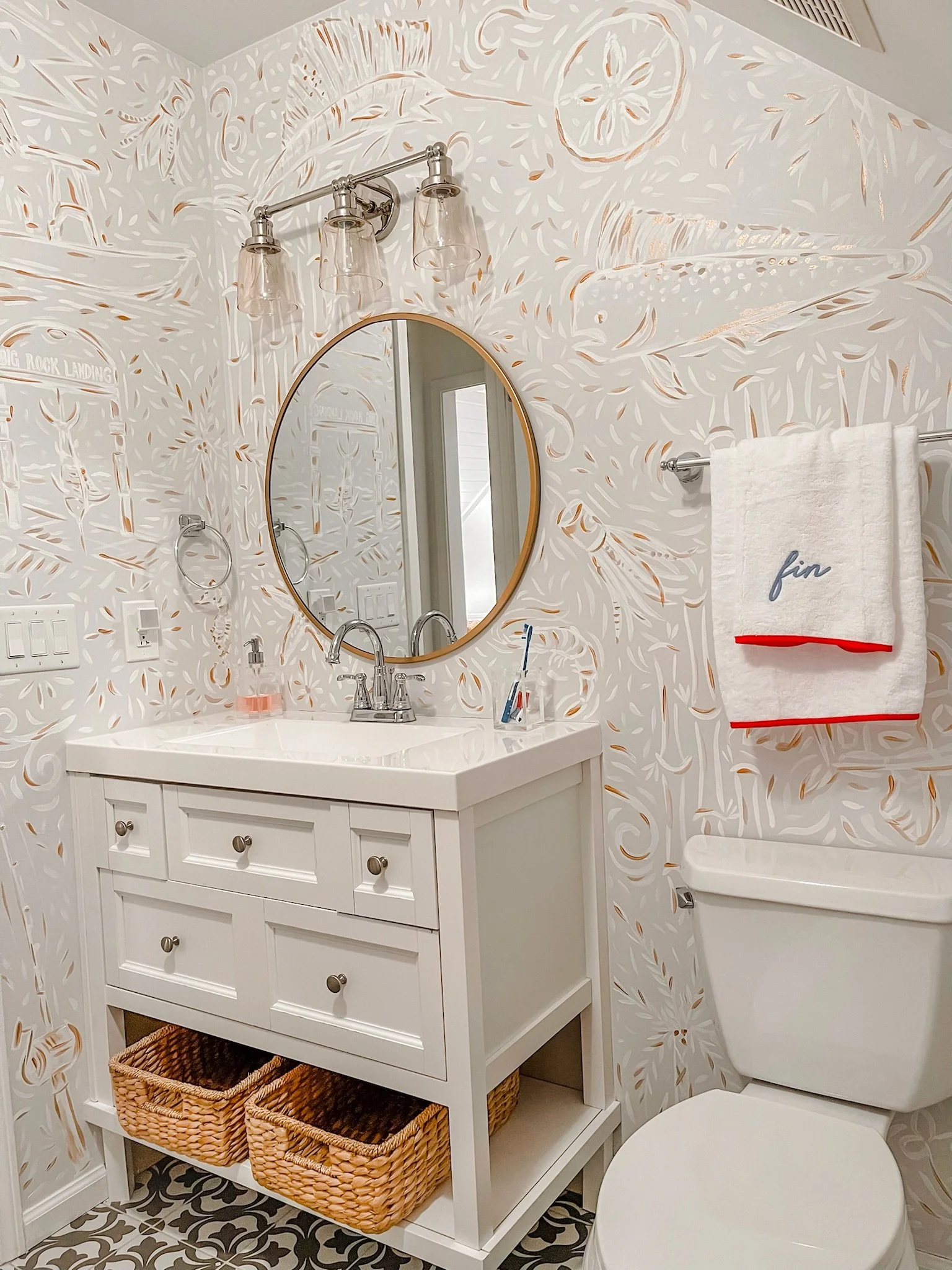 Custom Painted Bathroom