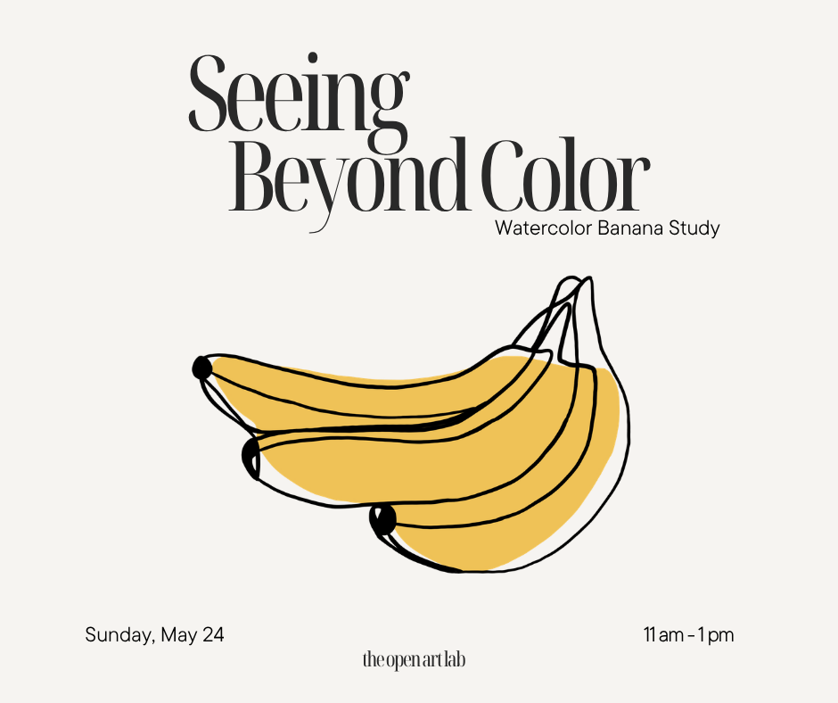 Seeing Color Beyond Yellow: Watercolor Banana Study