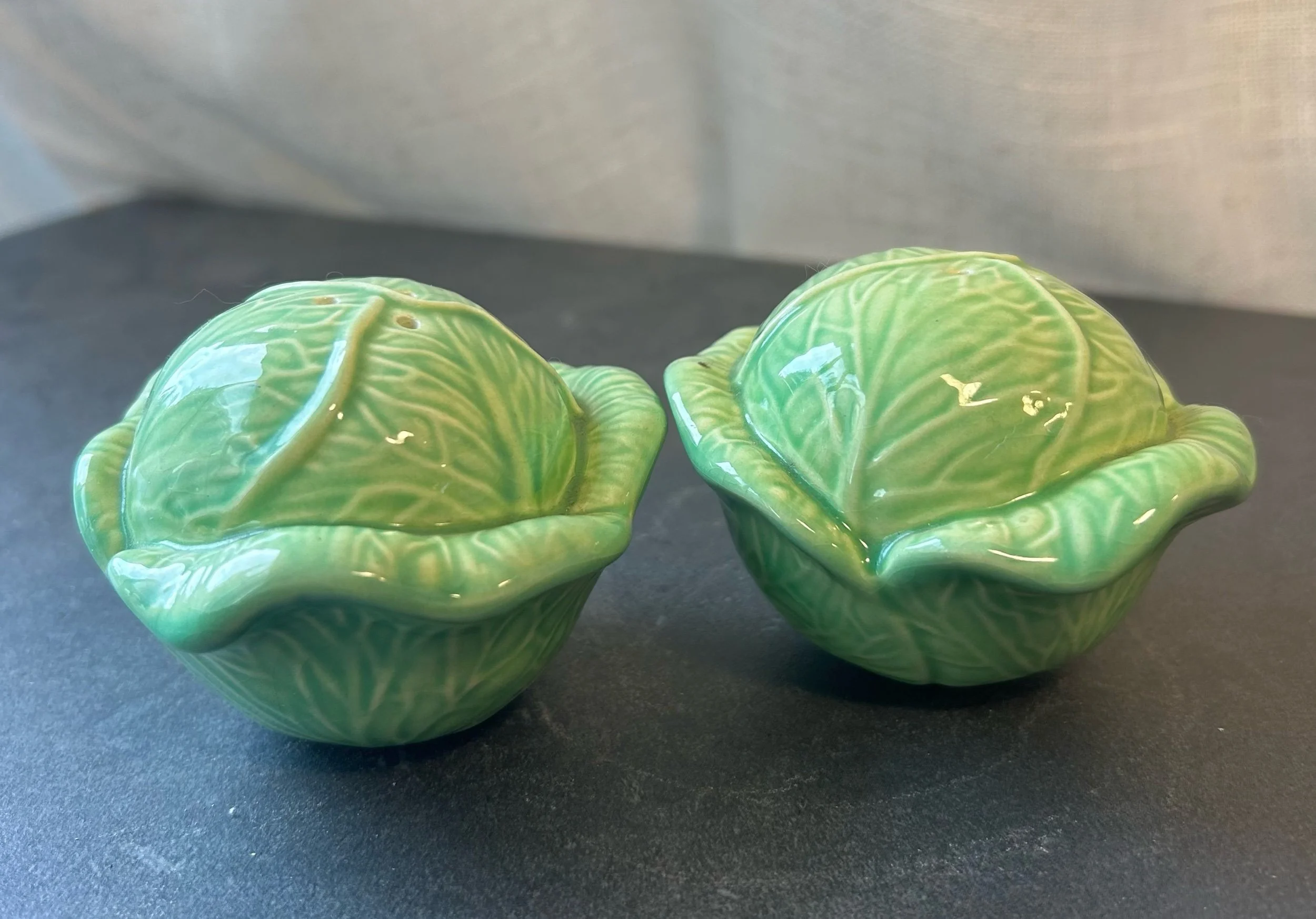 Vintage Cottage Core Cabbage Ware Salt and Pepper Shakers