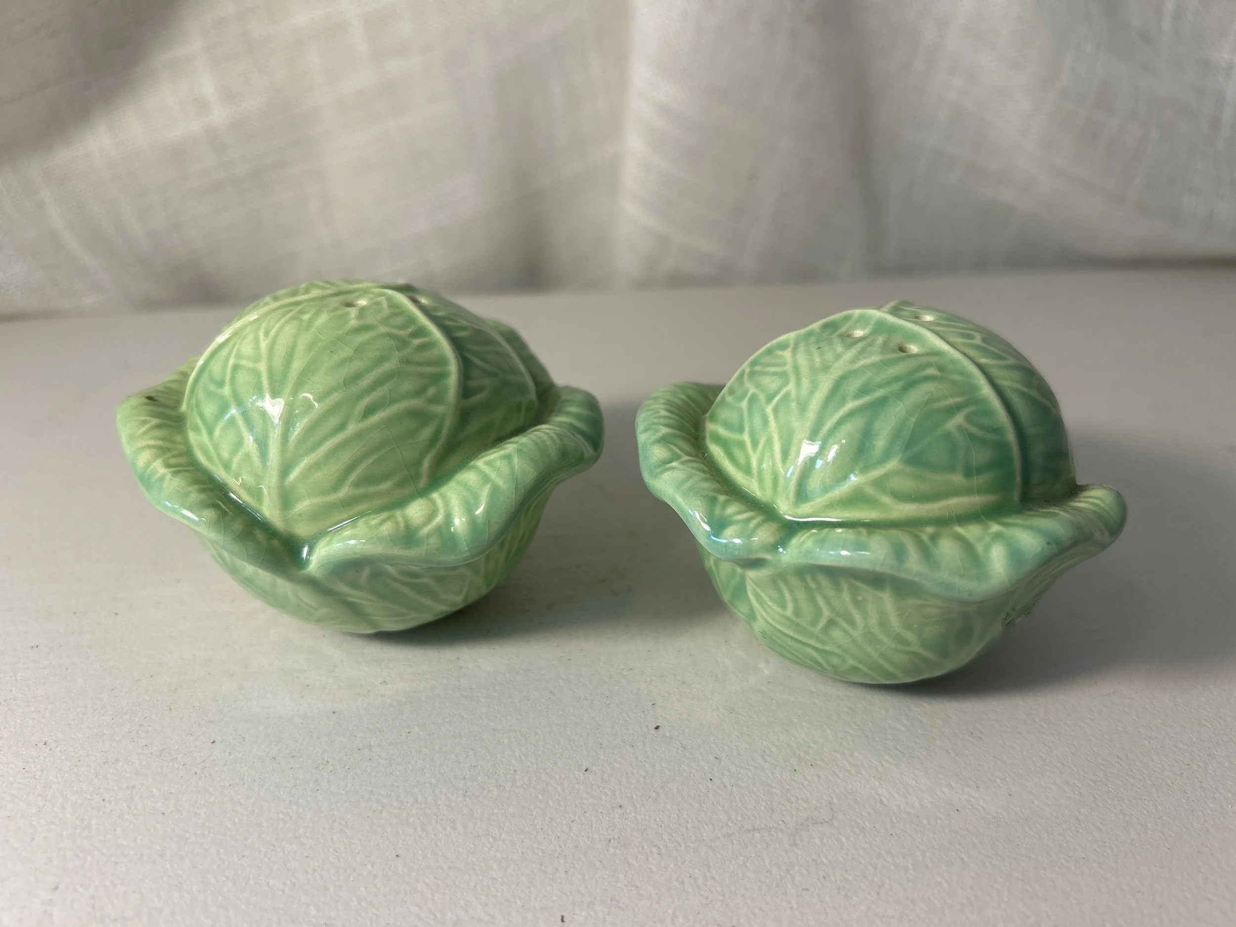 Vintage Cottage Core Cabbage Ware Salt and Pepper Shakers