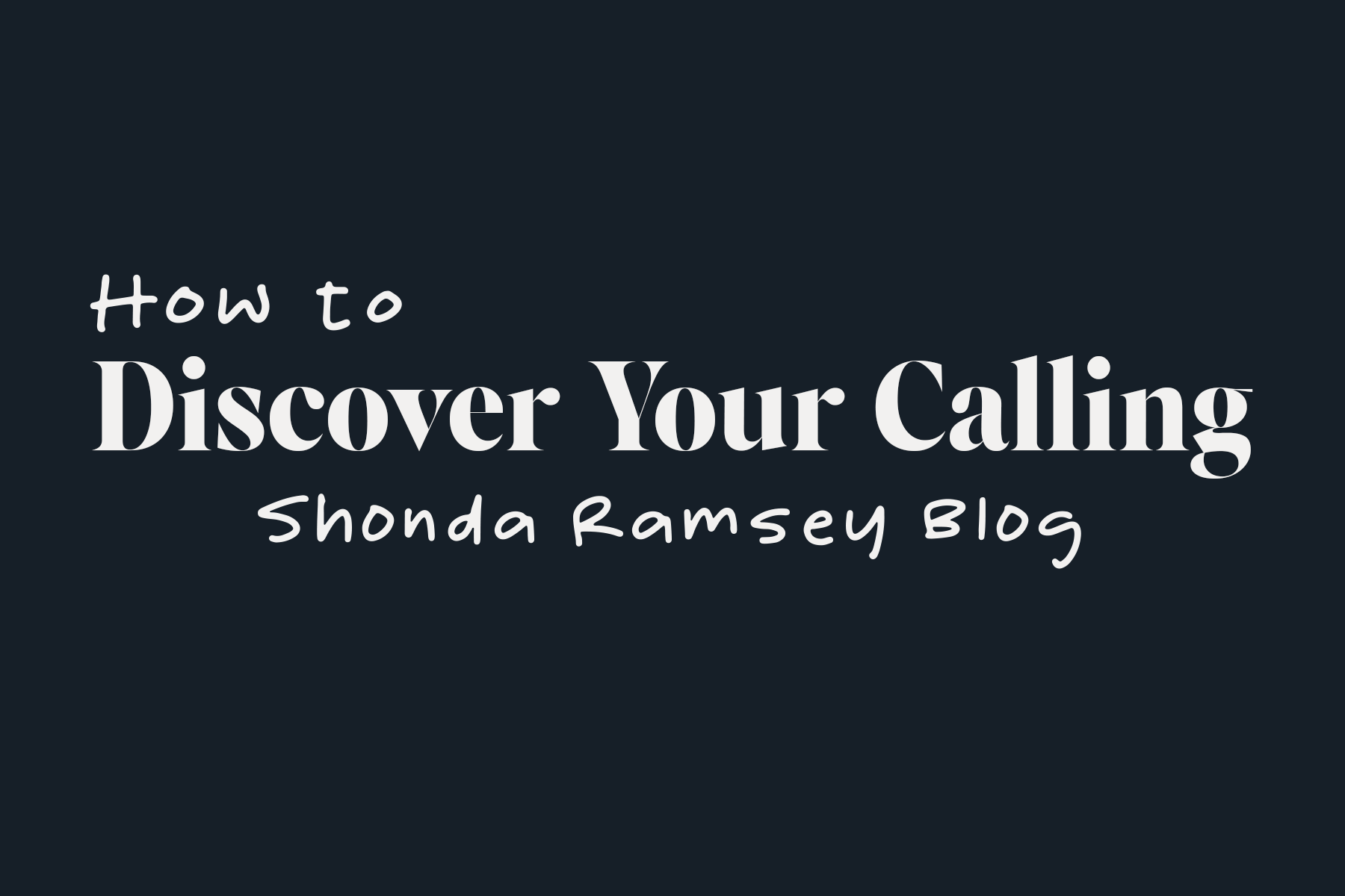 Discover Your Calling Through Your Testimony