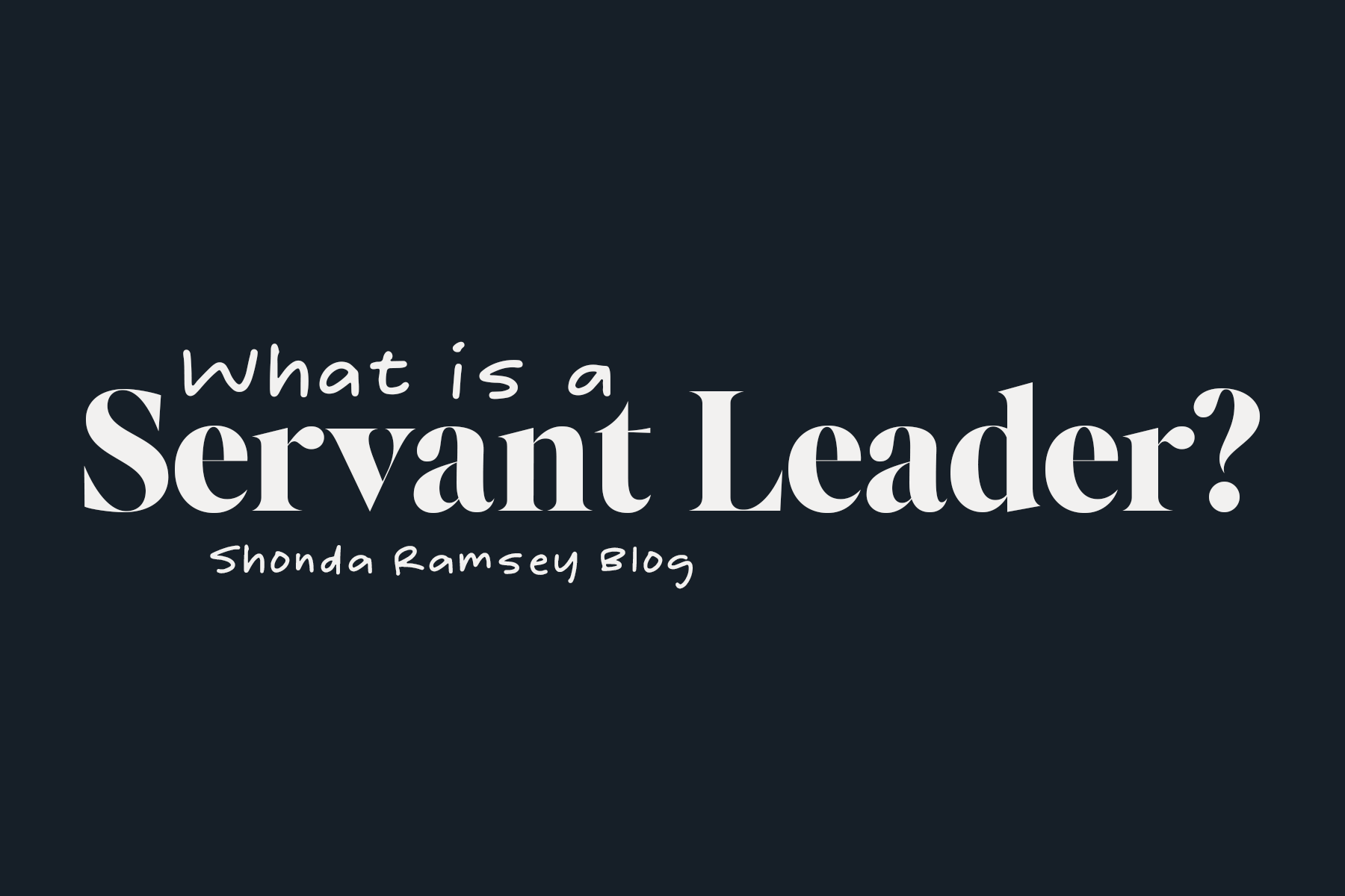 What is a Servant Leader?