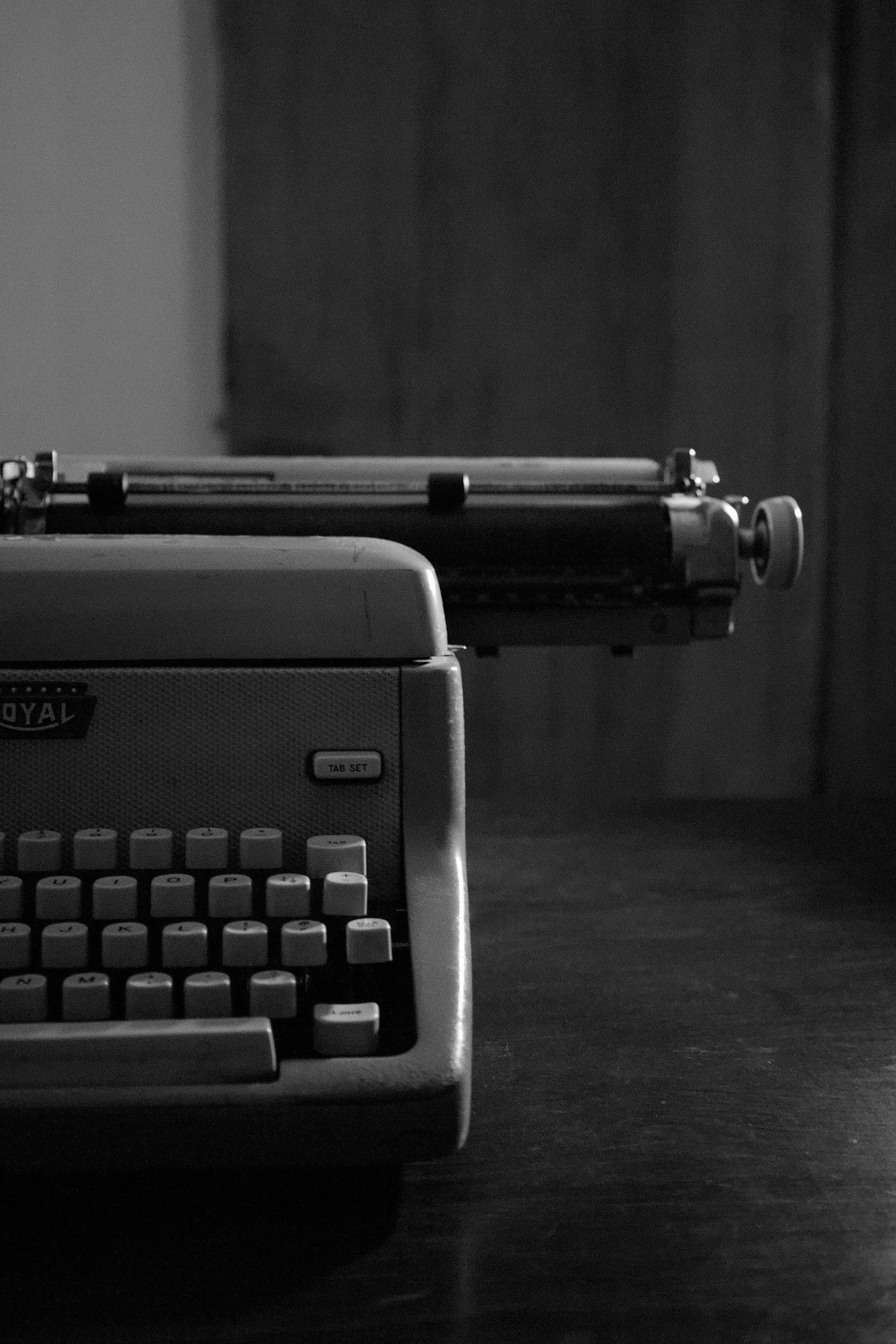 black typewriter