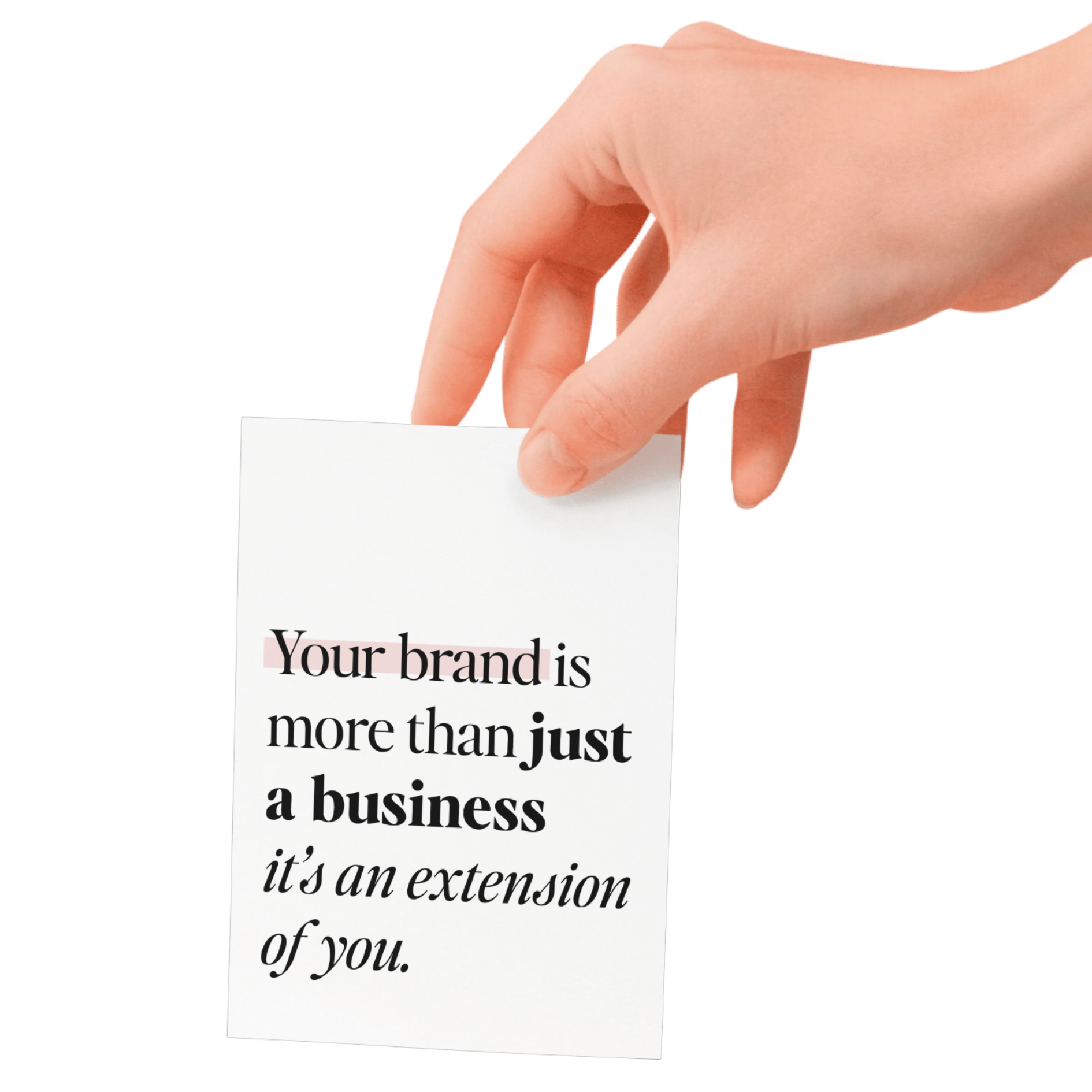 hand holding a postcard