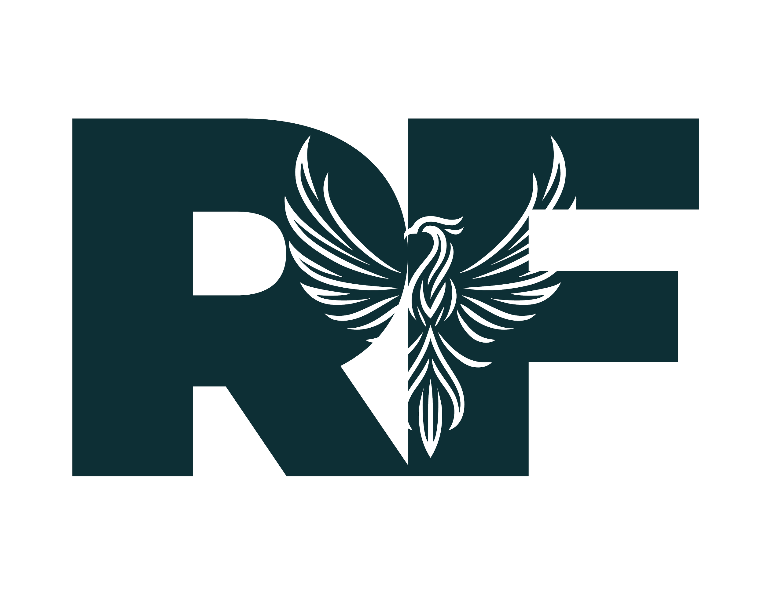 RF logo with phoenix