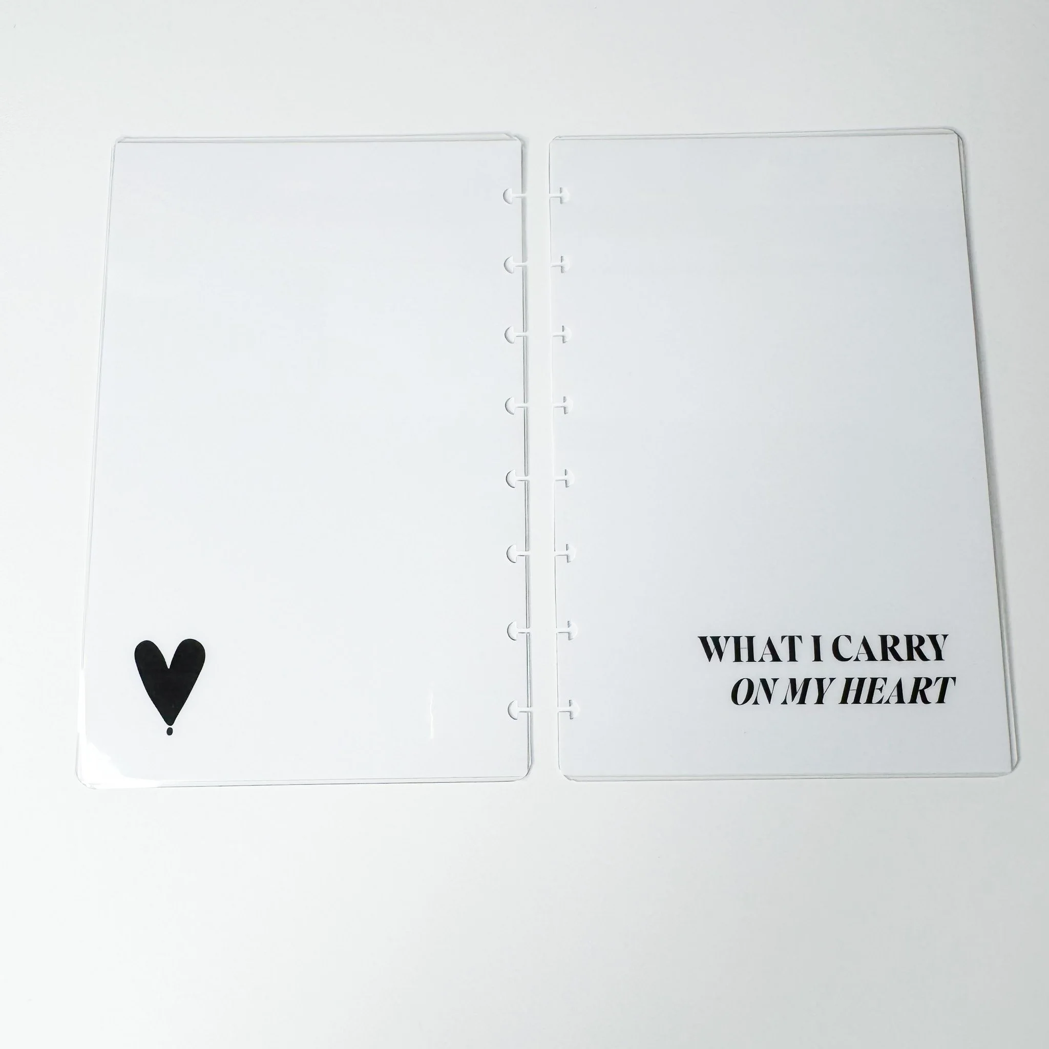 What I Carry On My Heart - Half Sheet Discbound Journal Covers