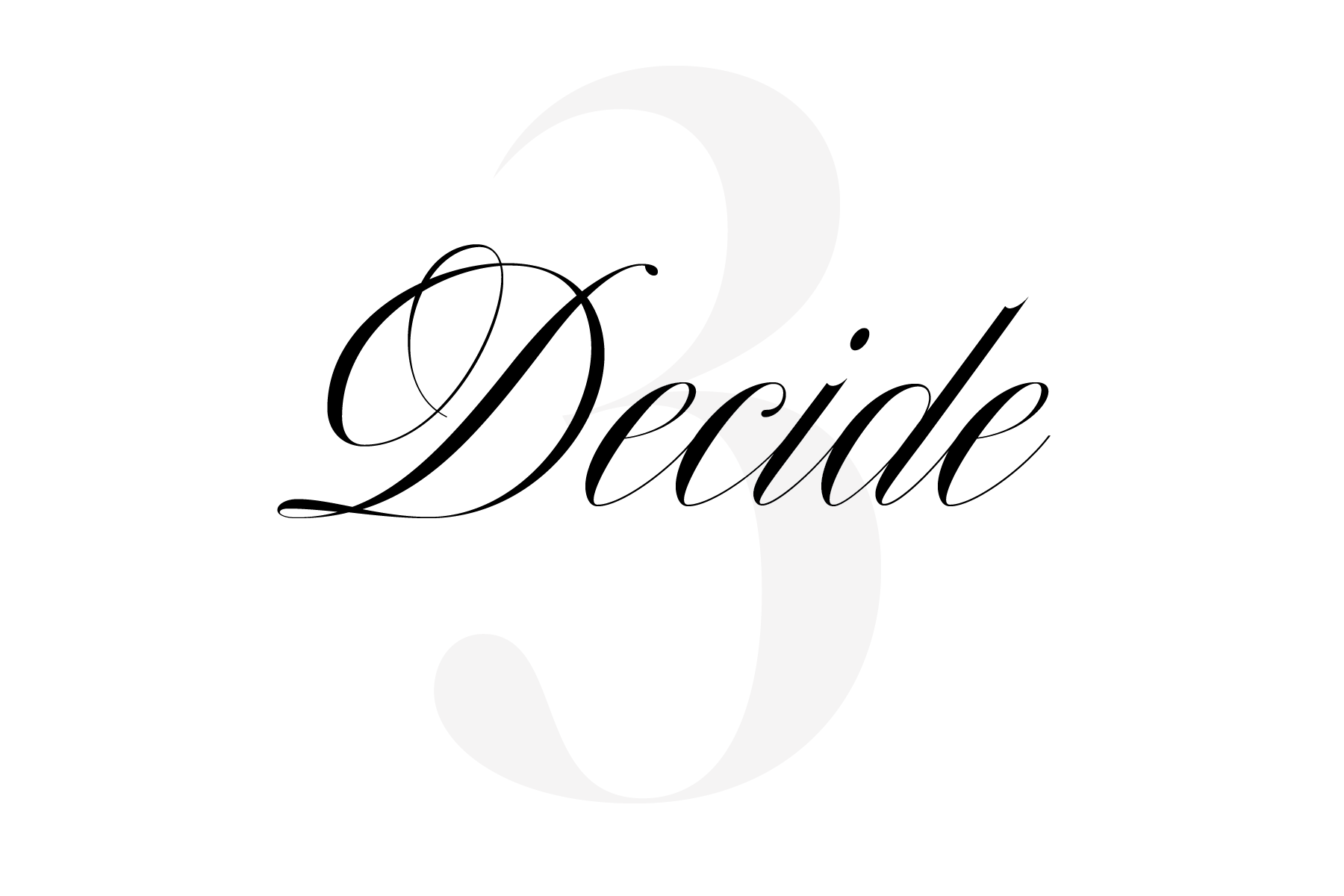 number 3 word decide