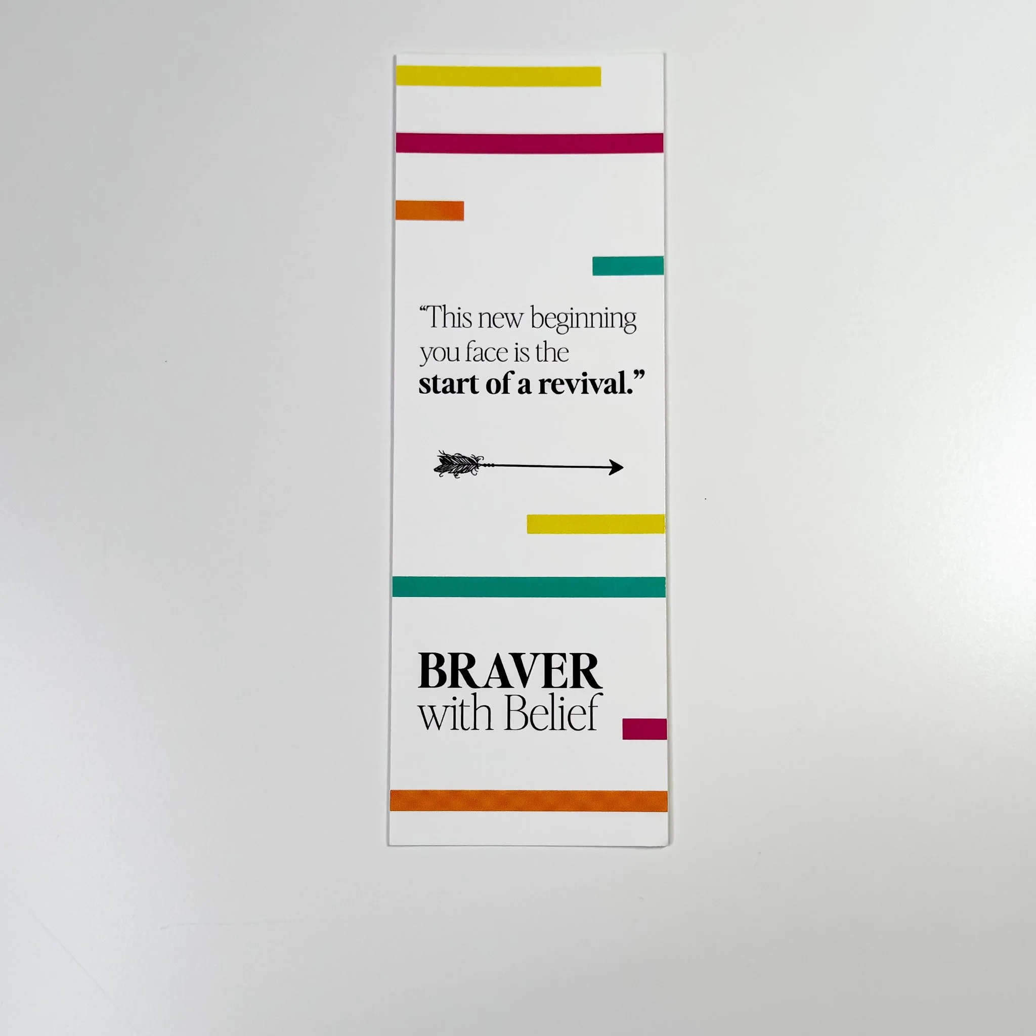 Paper Bookmark - Braver with Belief