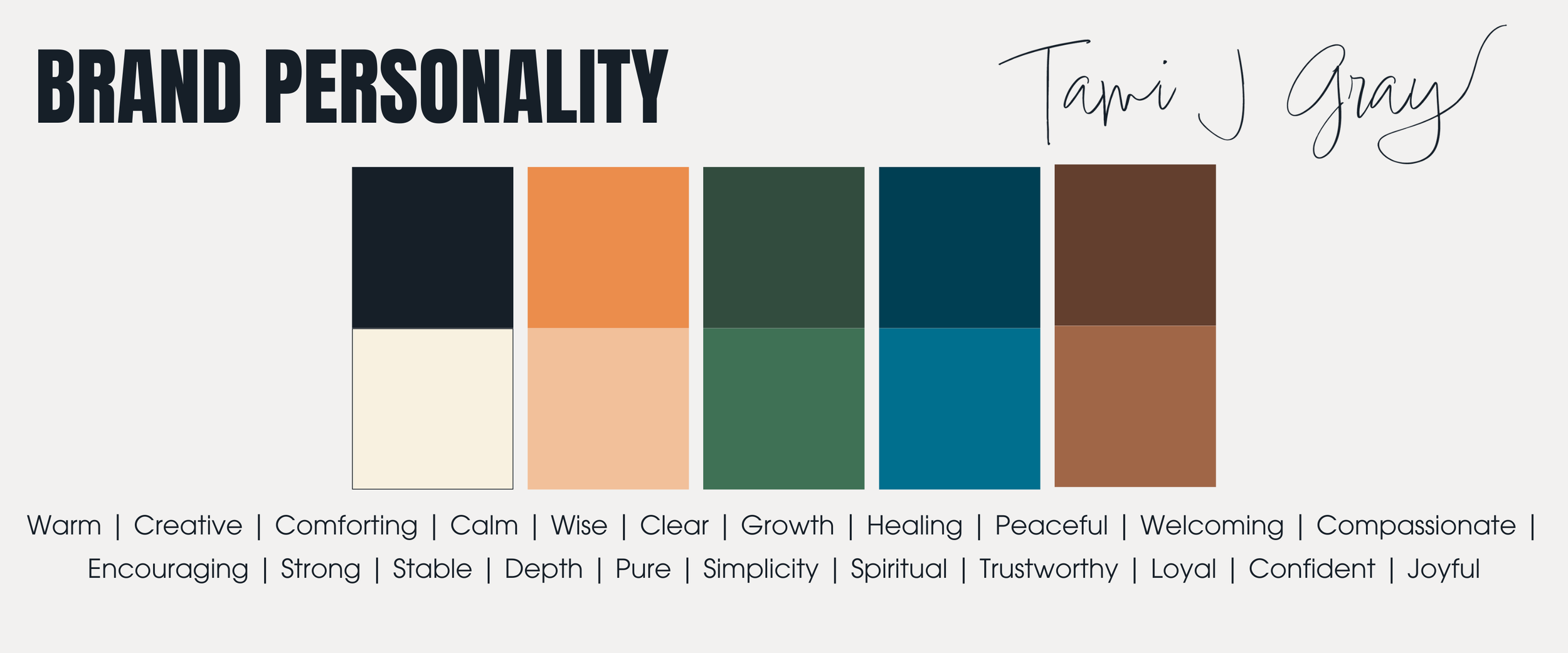 brand colors and key words