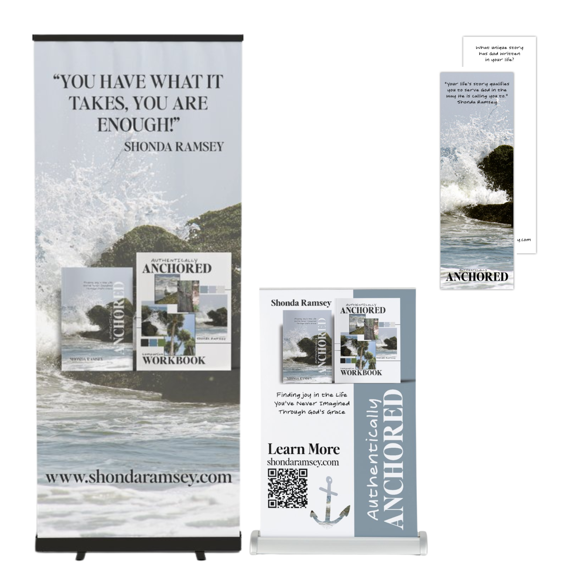 mockups of banners and bookmarks