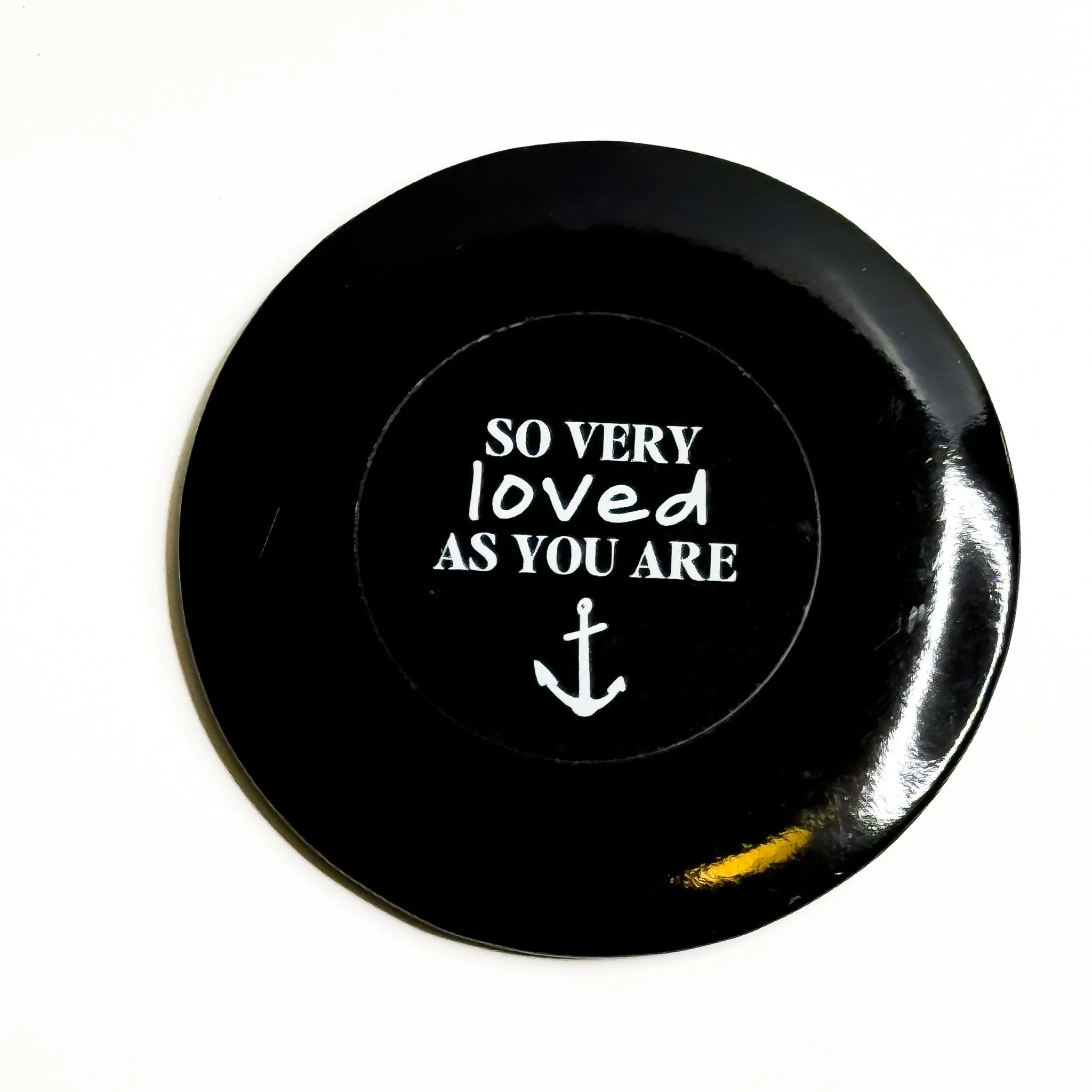 Compact Button Mirror - So Very Loved