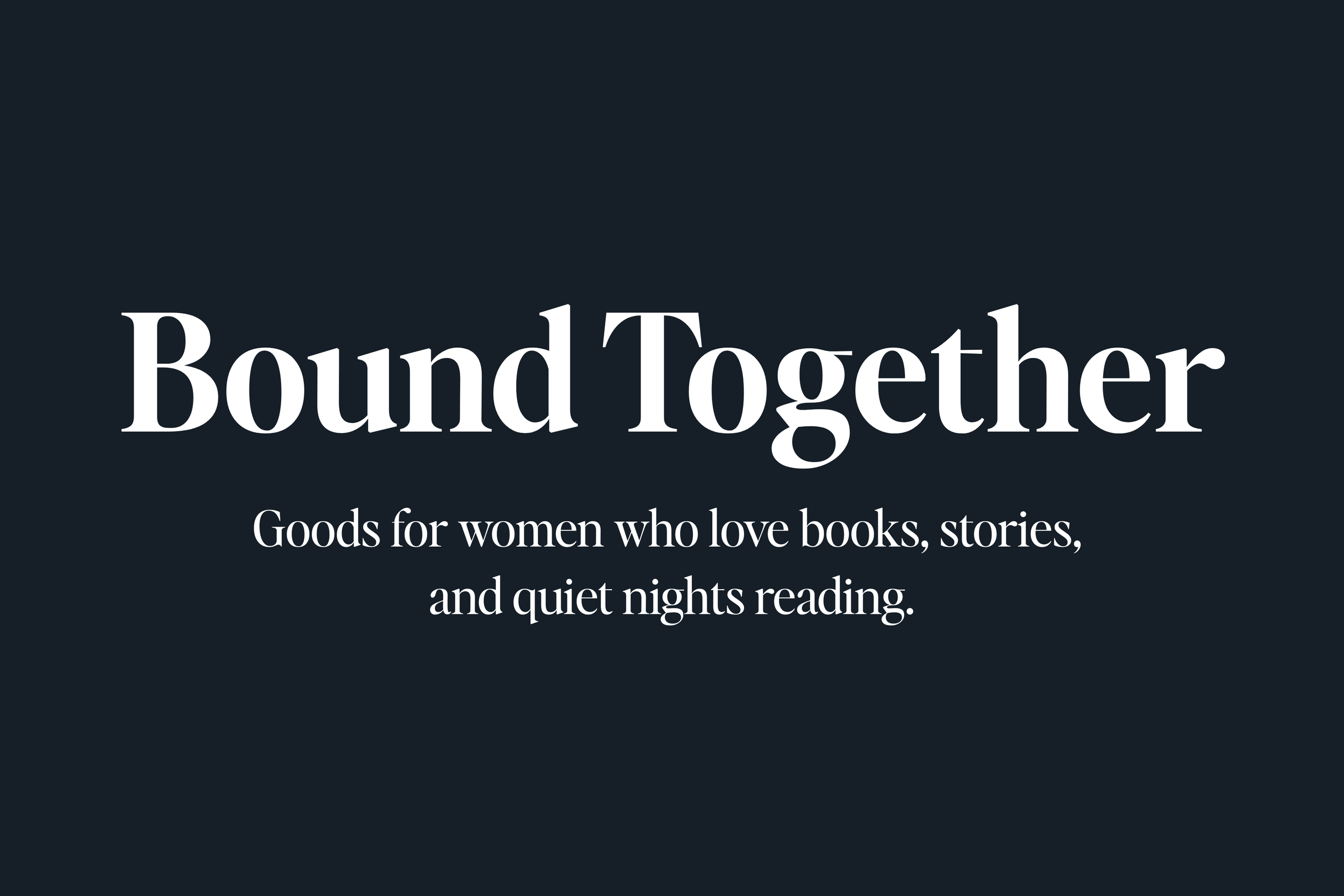 black rectangle with the words Bound Together