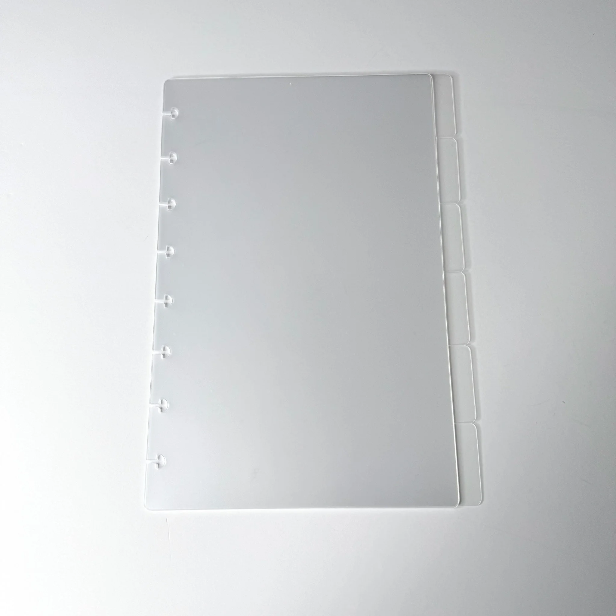 Section Dividers - Half Sheet Discbound Planner Dividers (Translucent Poly)