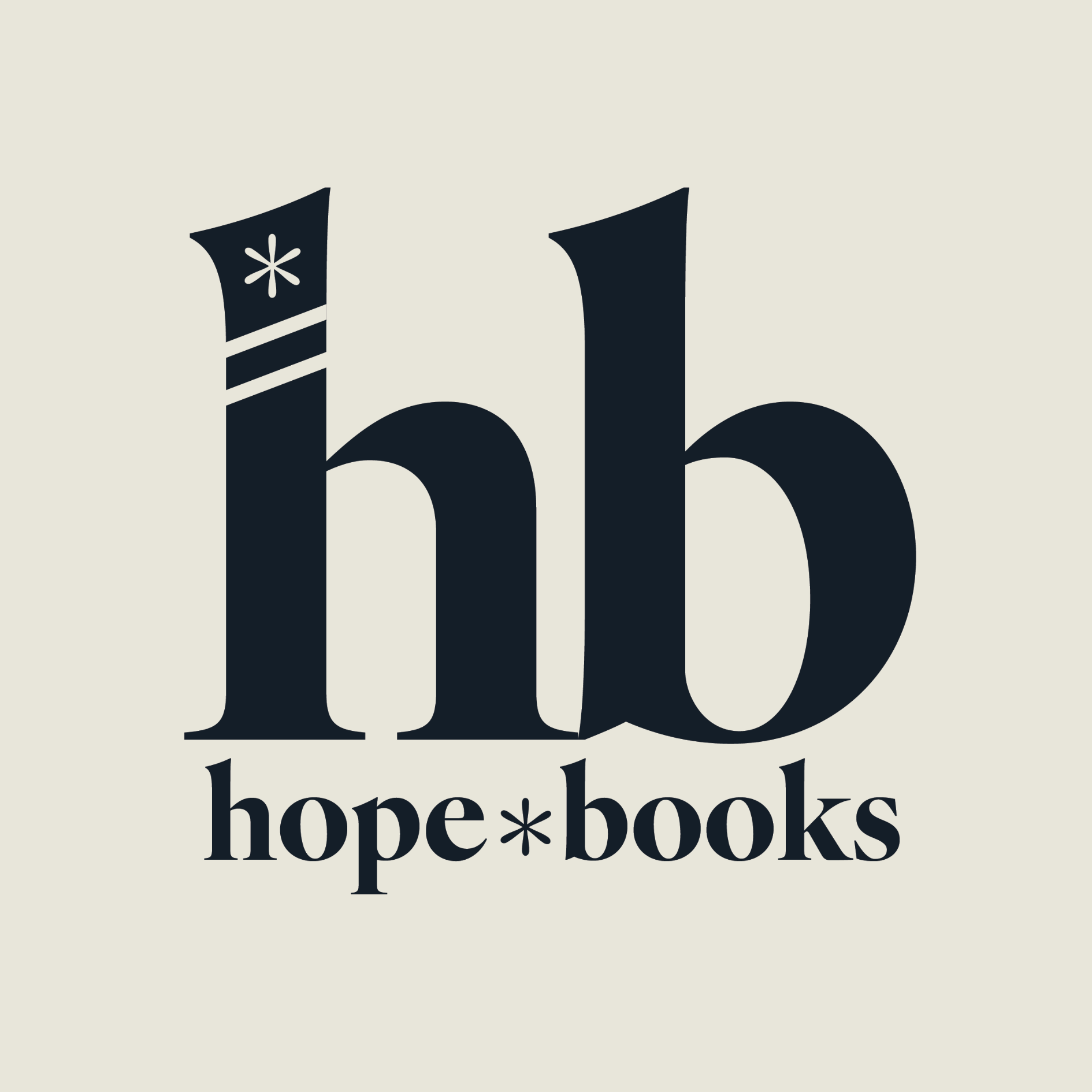 hope*books logo with a hb monogram