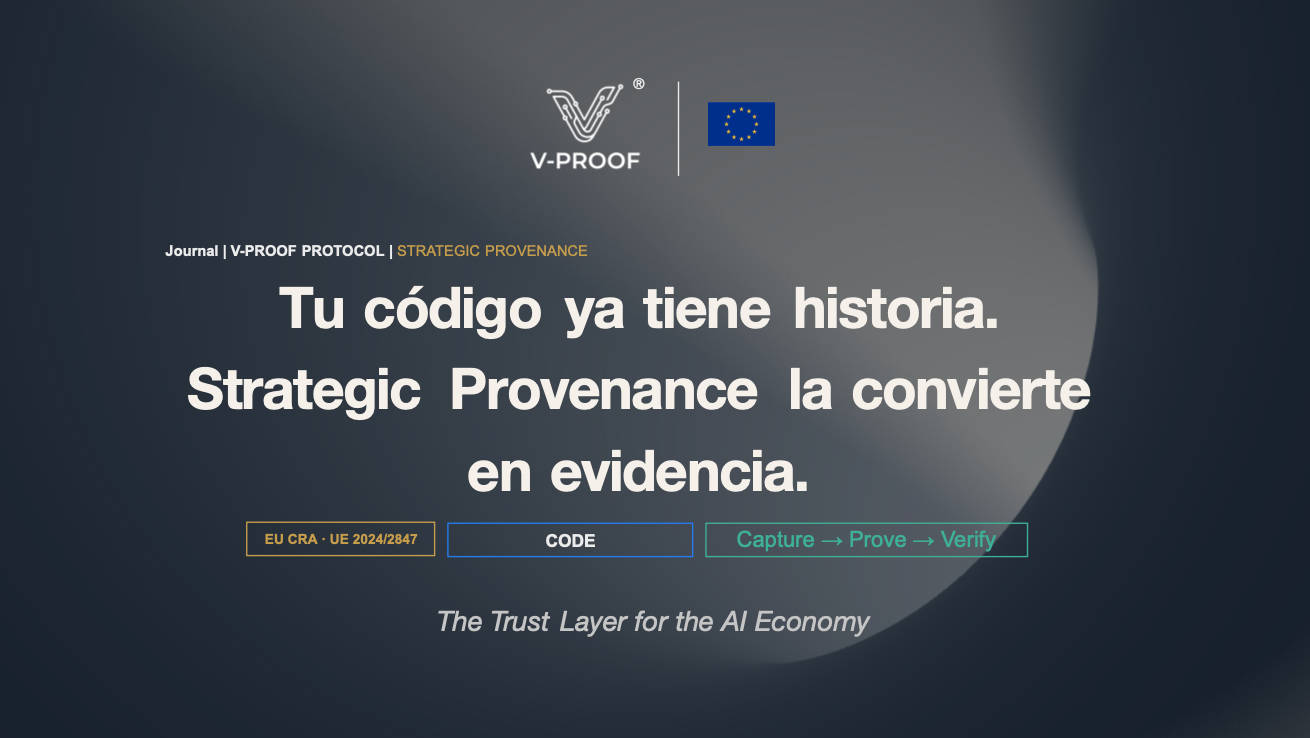Tu código ya tiene historia. Strategic Provenance la convierte en evidencia.