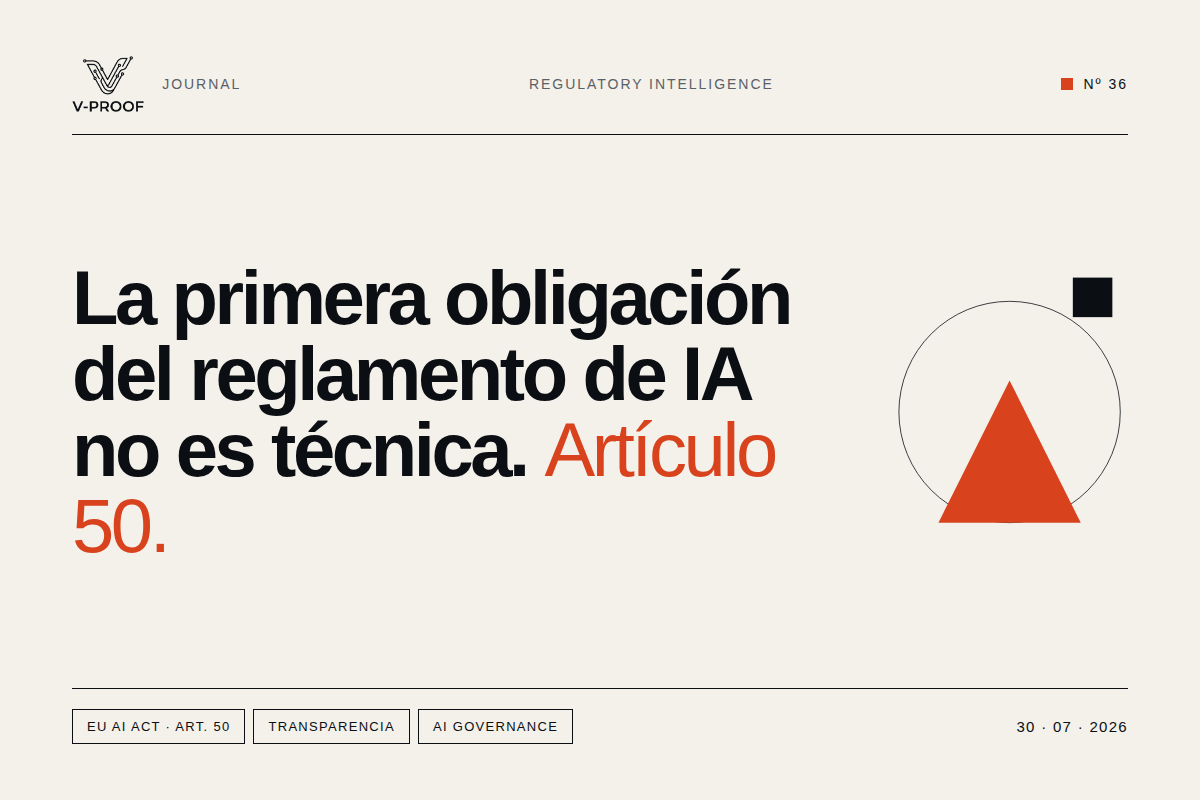 La primera obligación del reglamento de IA.Y no es técnica. #ARTÍCULO 50 AI ACT