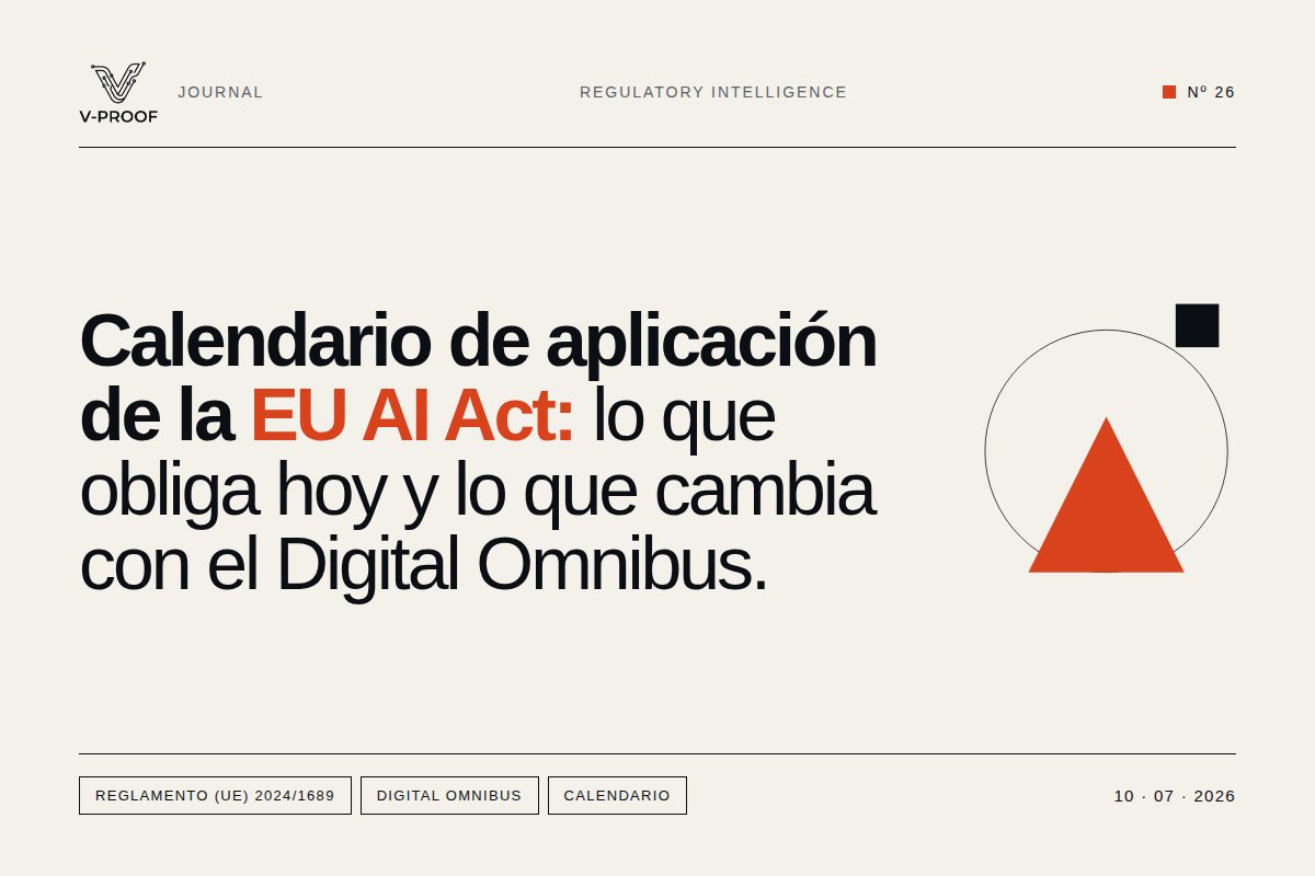 Calendario de aplicación de la EU AI Act: lo que obliga hoy y lo que cambia con el Digital Omnibus