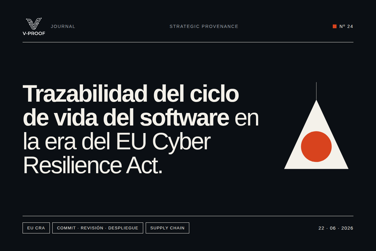 V-PROOF Protocol: Trazabilidad del ciclo de vida del software en la era del EU Cyber Resilience Act