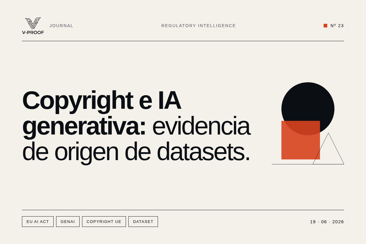Copyright y IA Generativa: Evidencia de Origen de Datasets con V-PROOF