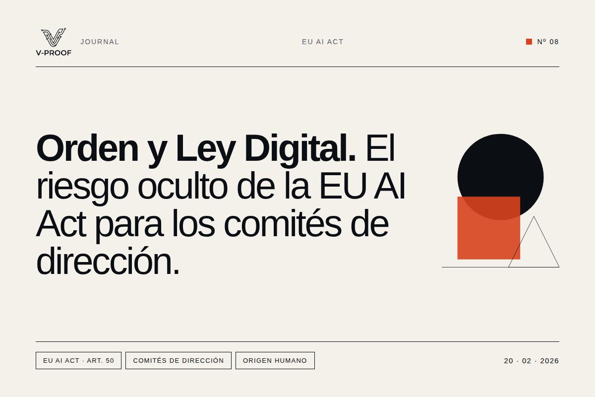 Orden y Ley Digital: El riesgo oculto de la EU AI Act para los Comités de Dirección