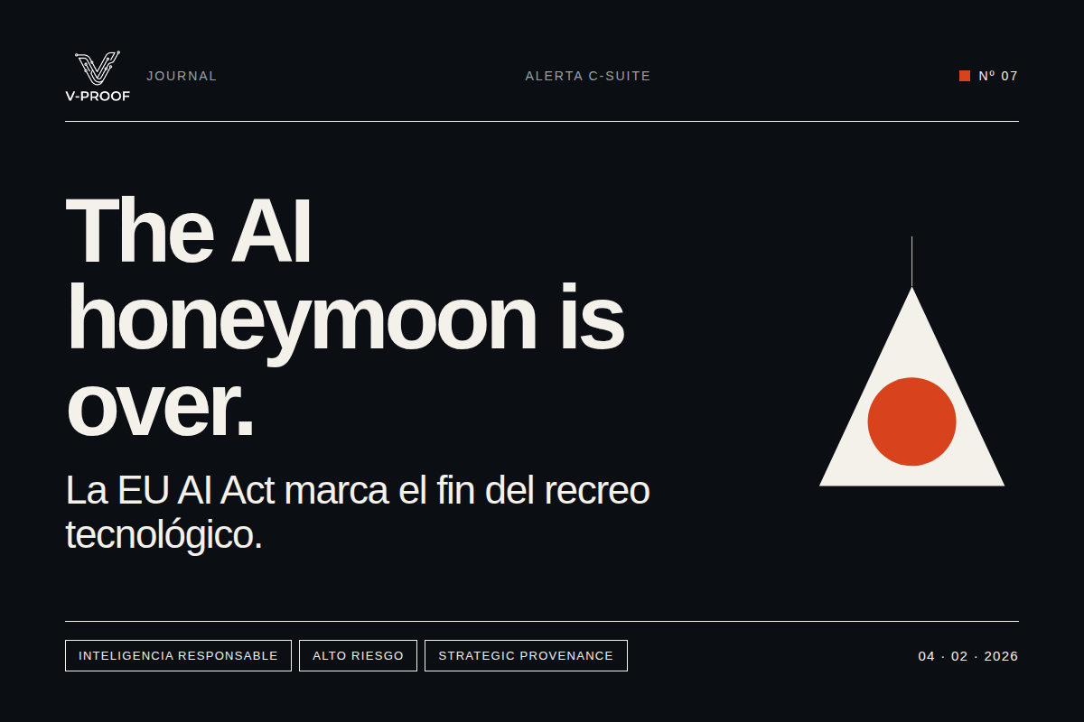 Alerta C-Suite: El "EU AI Act" marca el fin del recreo tecnológico. Por qué la "Inteligencia Responsable" es ahora su única póliza de seguro corporativo.